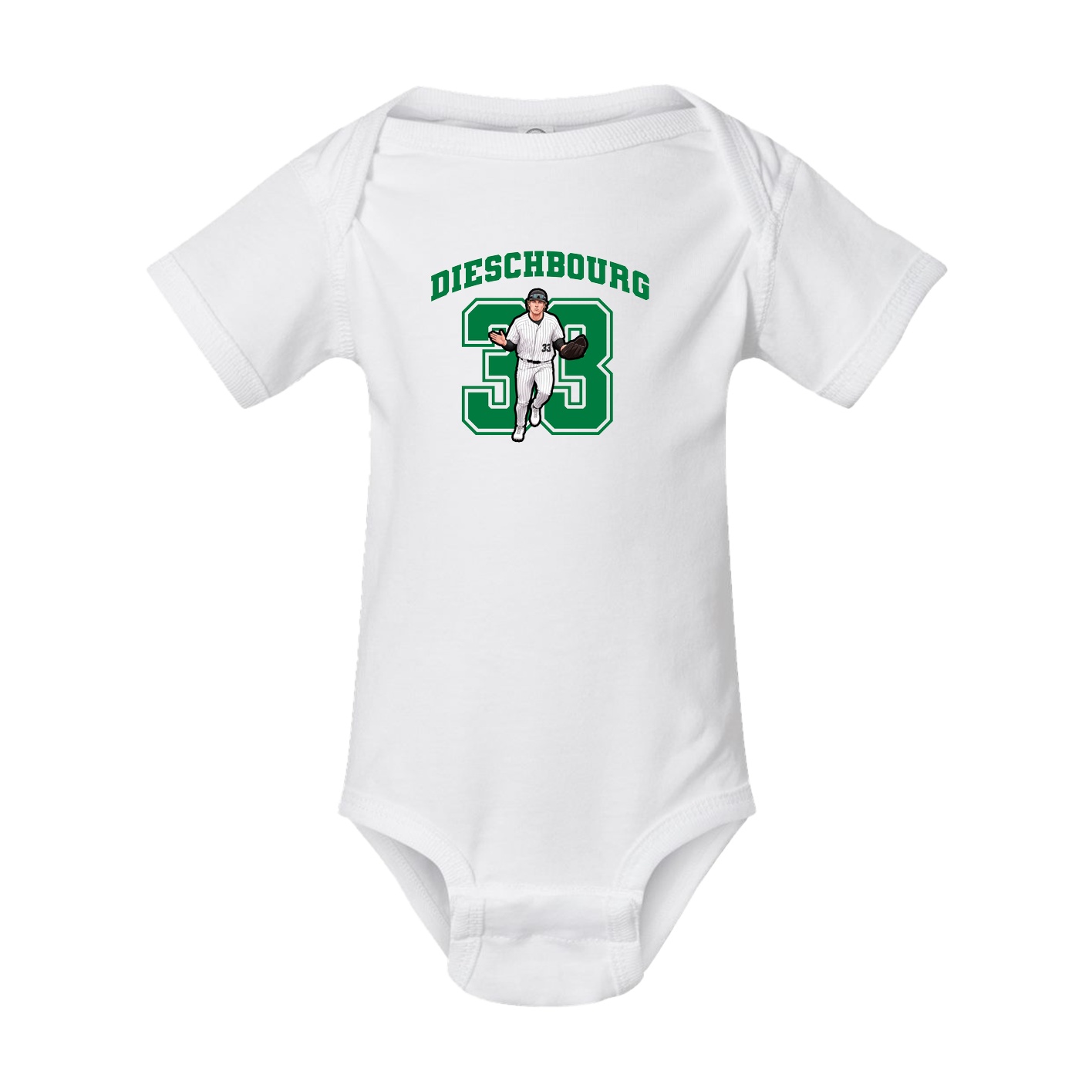Baby Onesie — Number in White