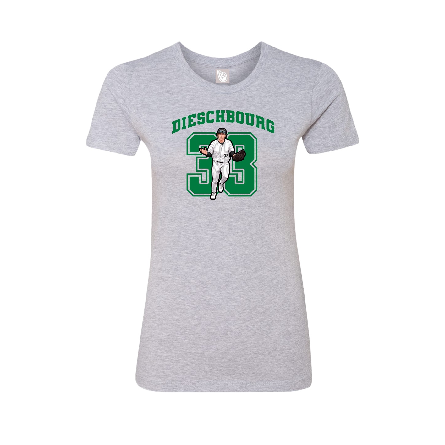Fitted Women's Tee — Number in Grey
