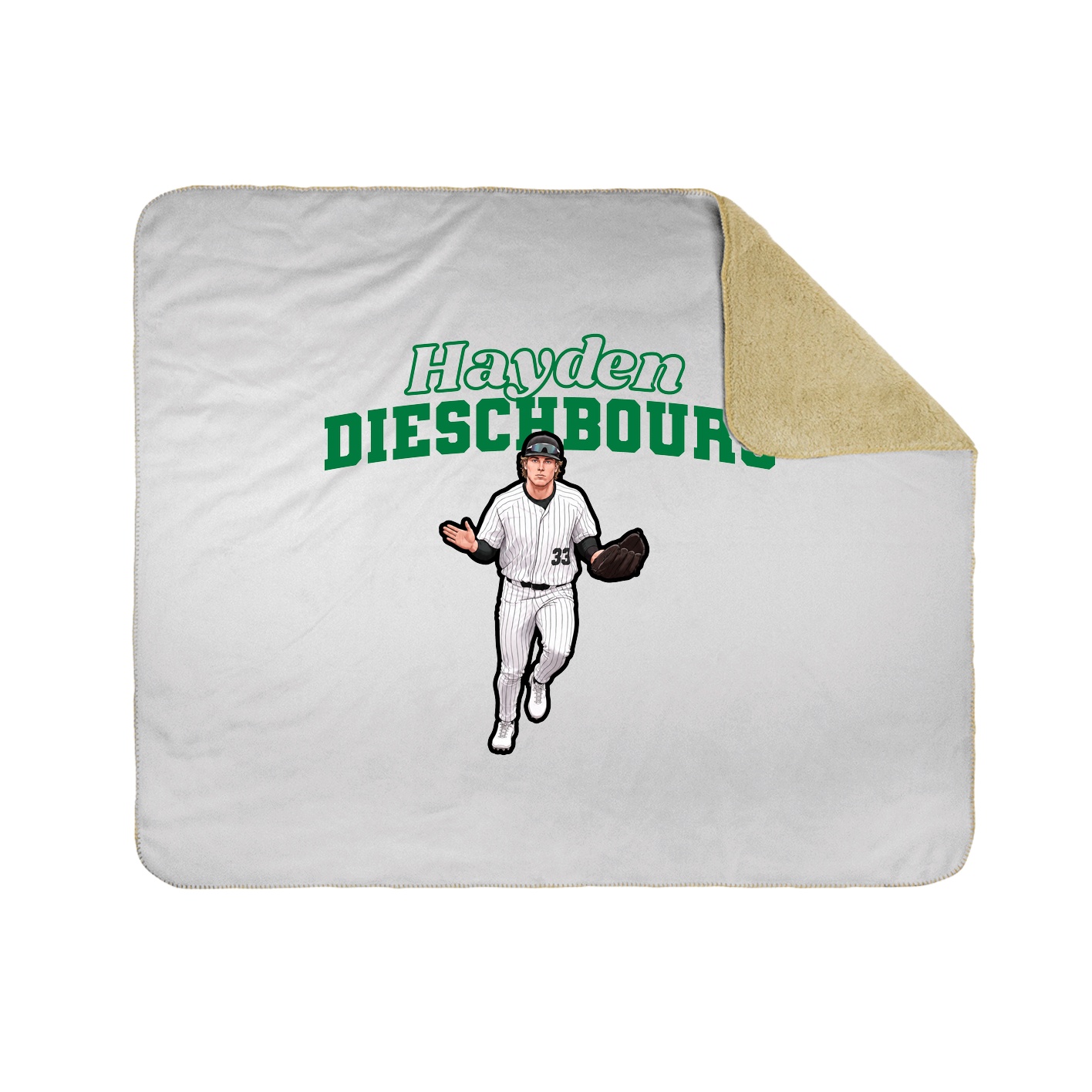 Throw Blanket — Name Arch in White