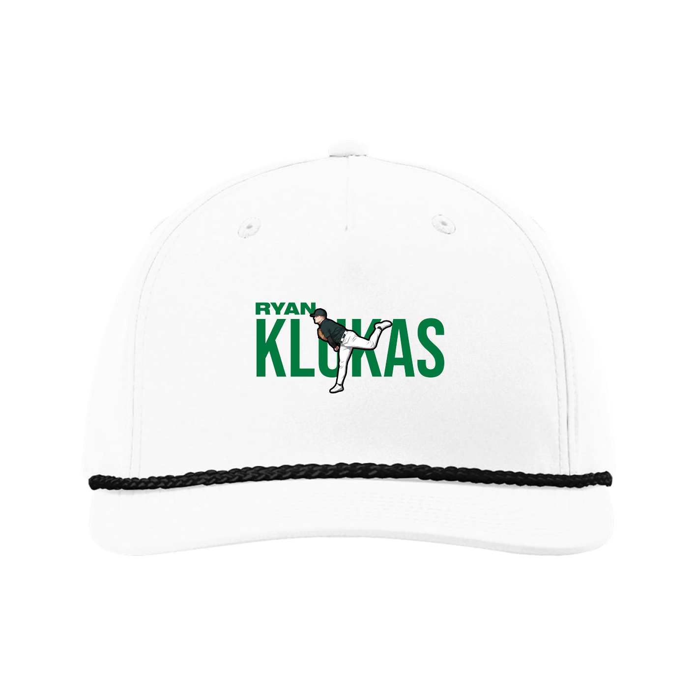 Five-Panel Classic Rope Cap — Player Name in White