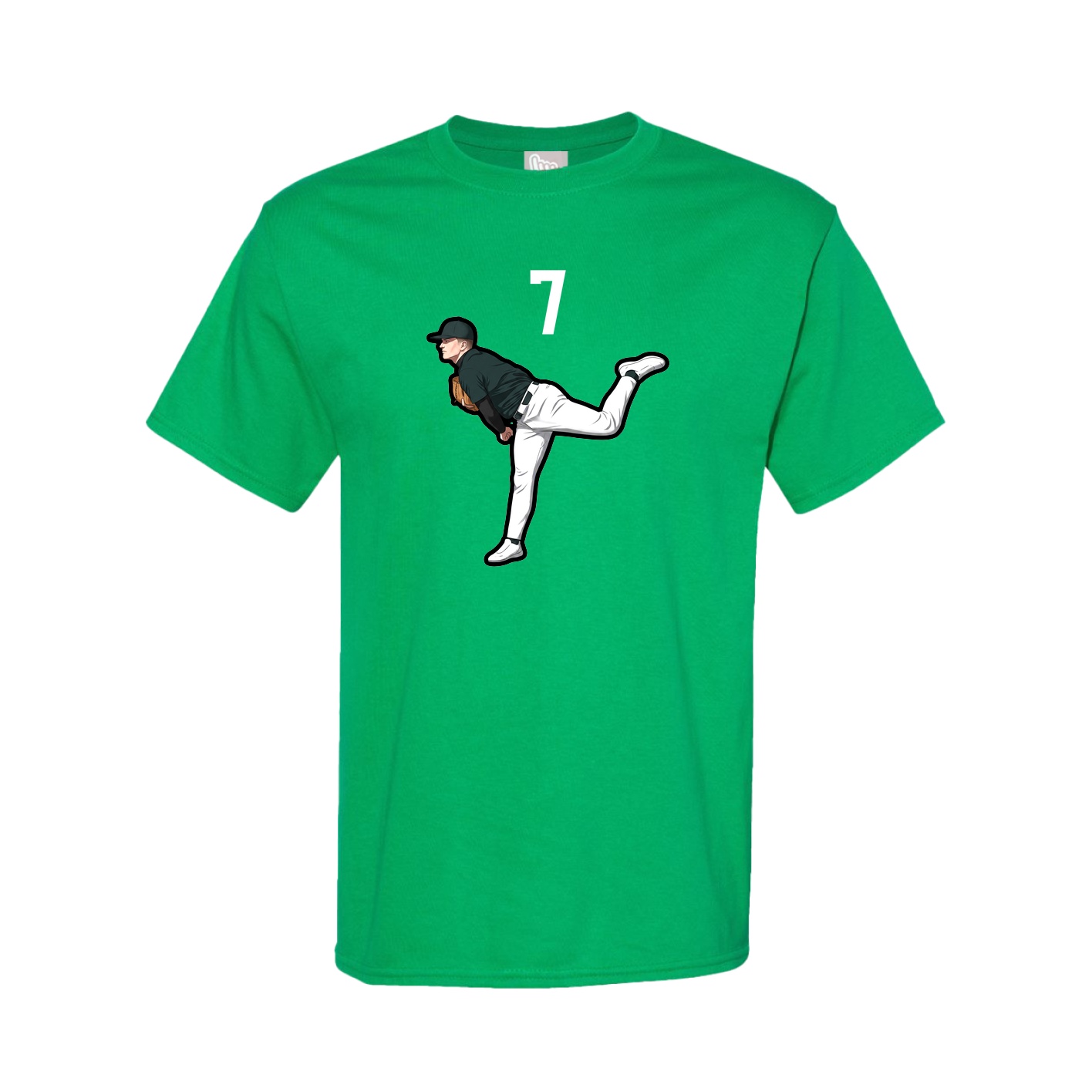 Youth Tee — Number Top in Green
