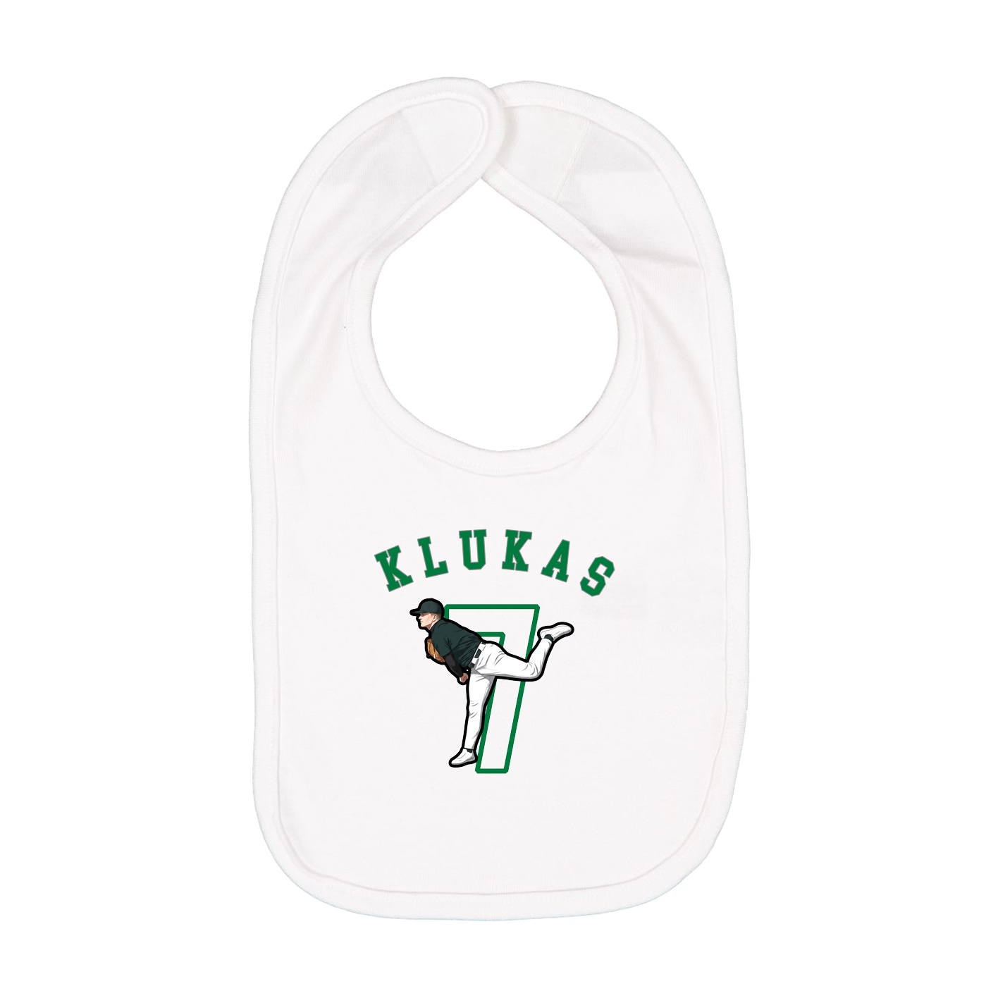 Infant Bib — Shirsey Arch in White