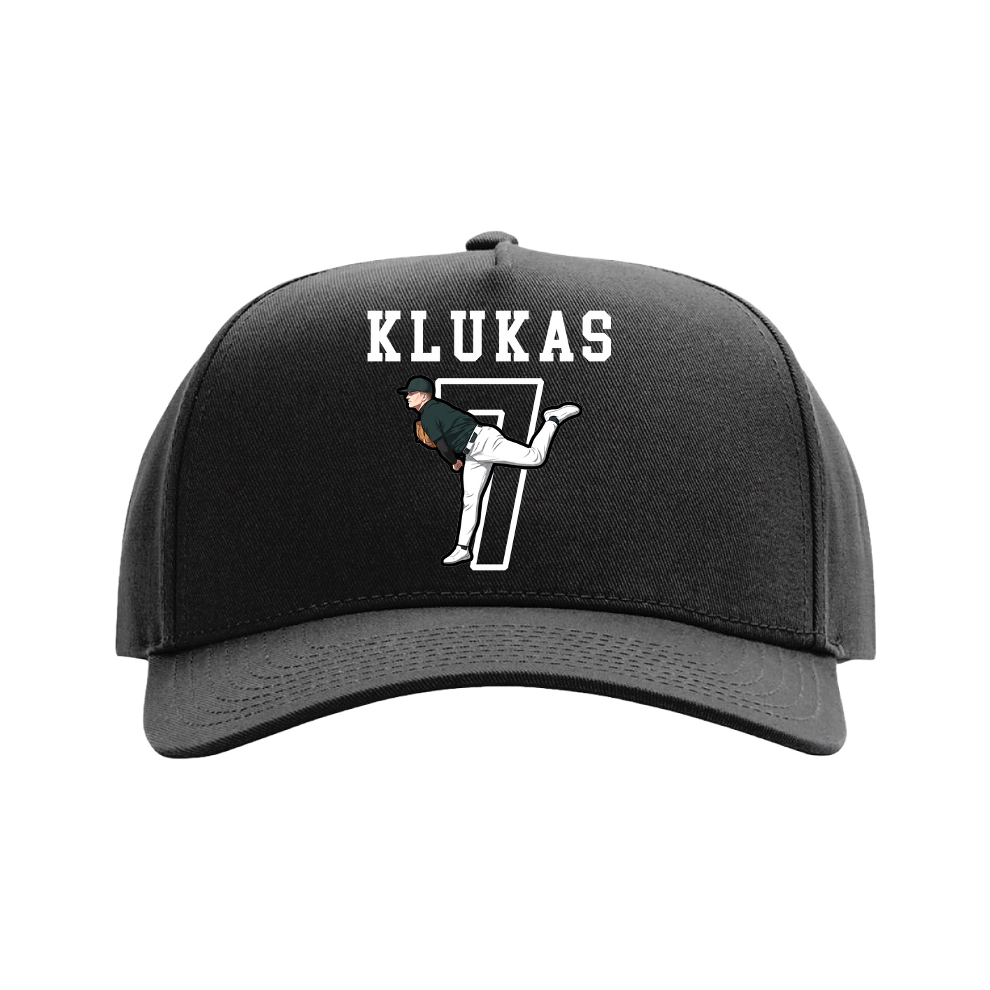 Full Fabric Five-Panel Champ Cap — Shirsey in Black