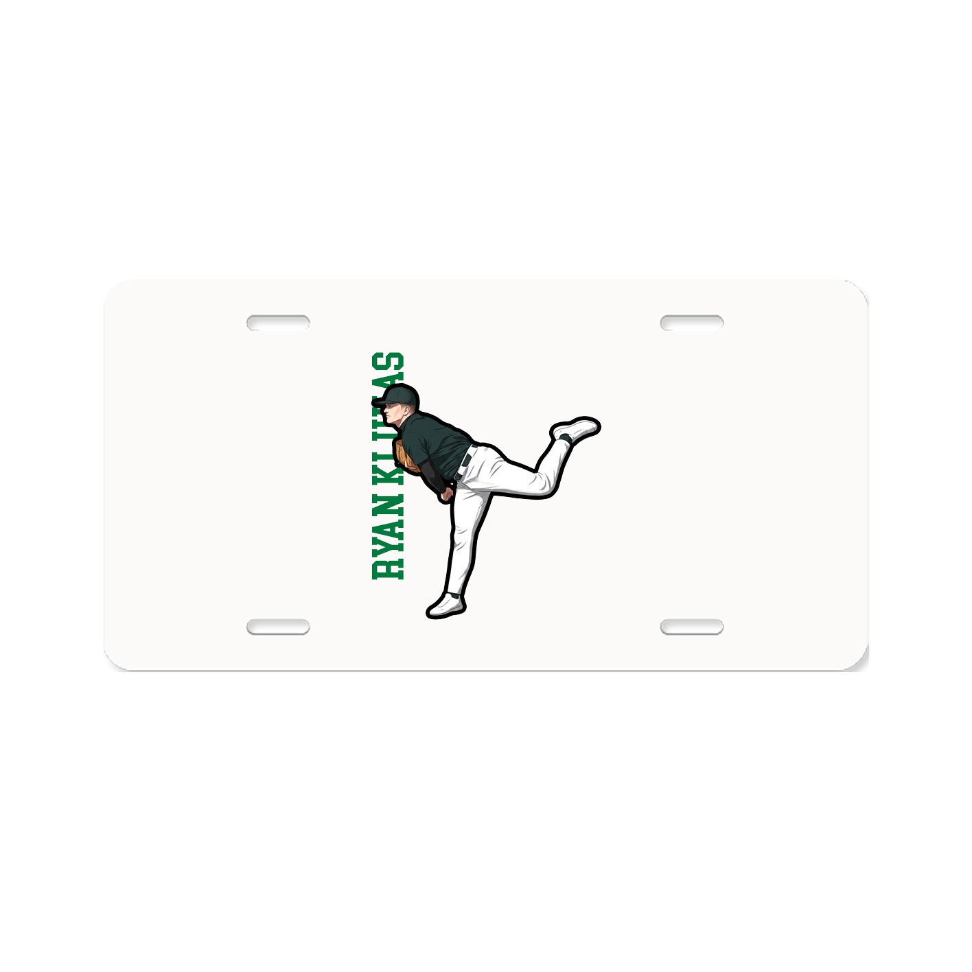 License Plate — Name Vertical in Classic