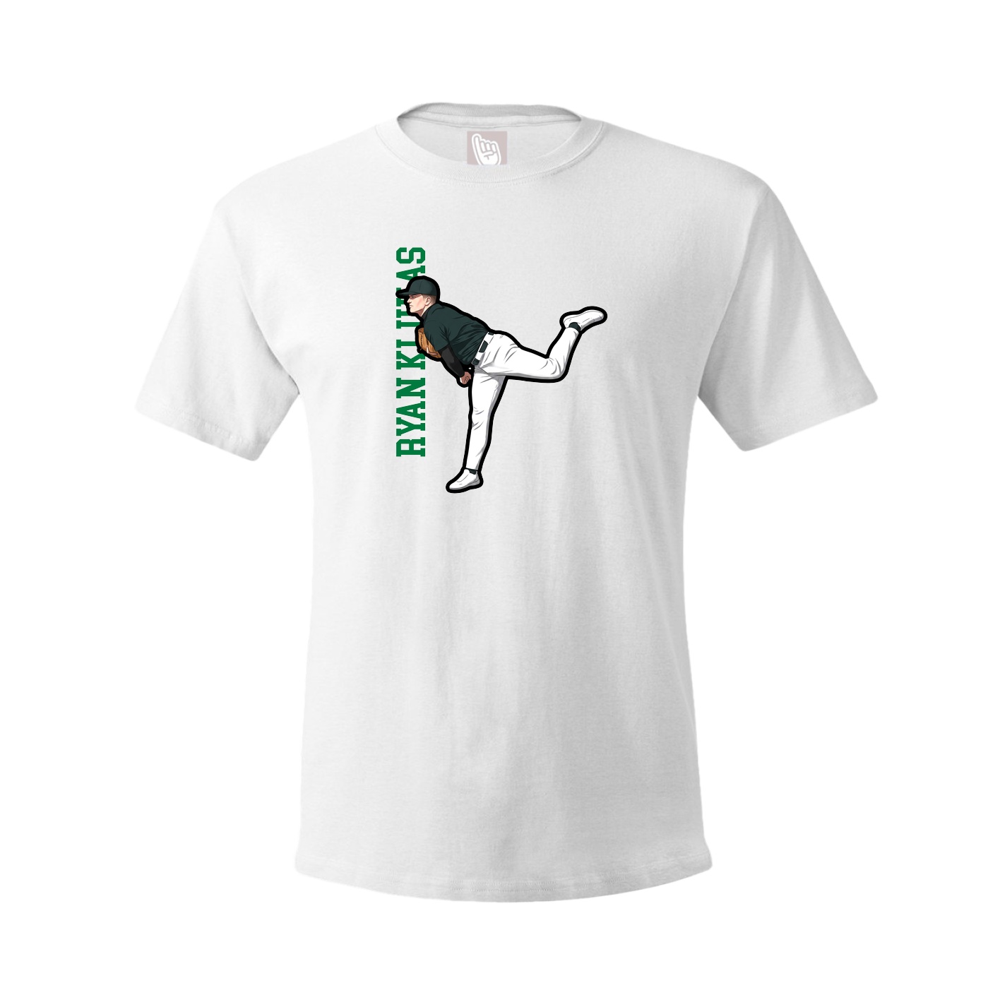 Youth Tee — Name Vertical in White