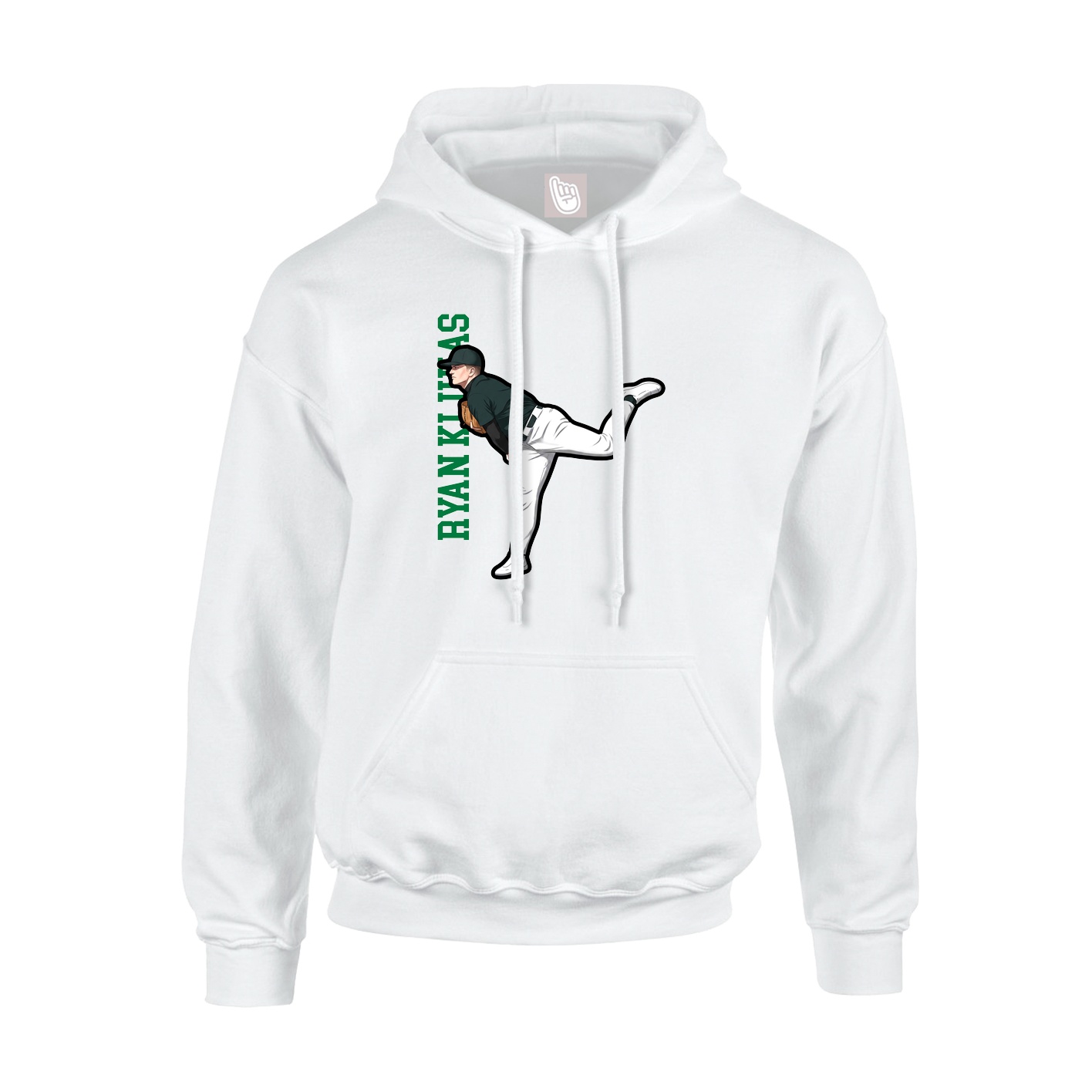 Hoodie — Name Vertical in White