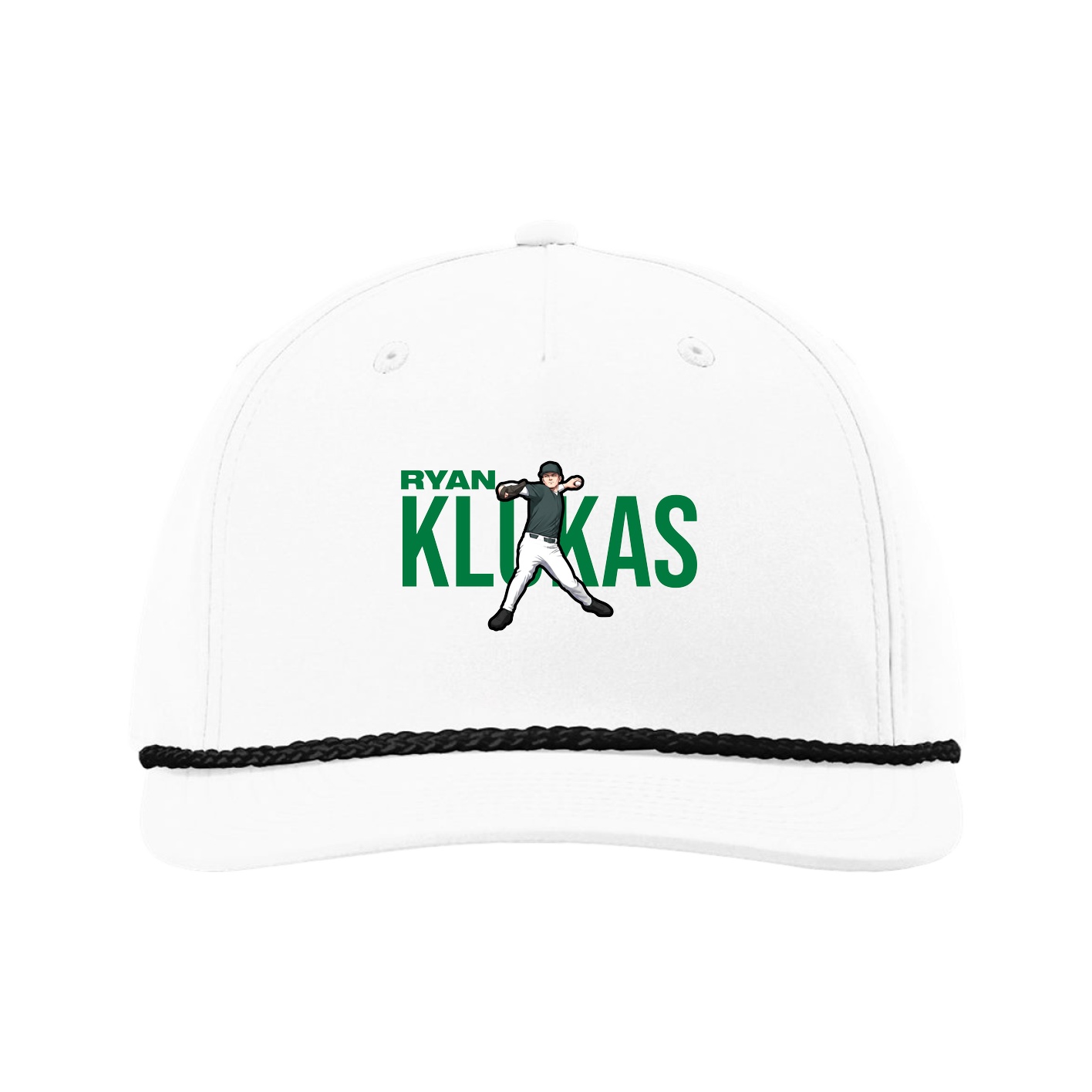 Five-Panel Classic Rope Cap — Player Name in White