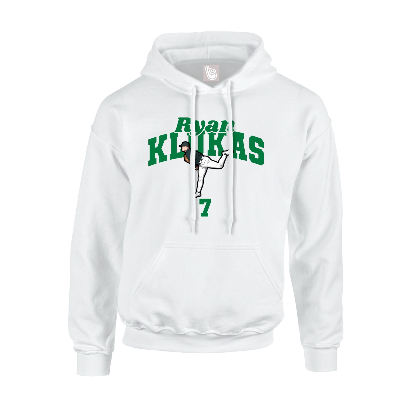 Hoodie — Signature Arch in White