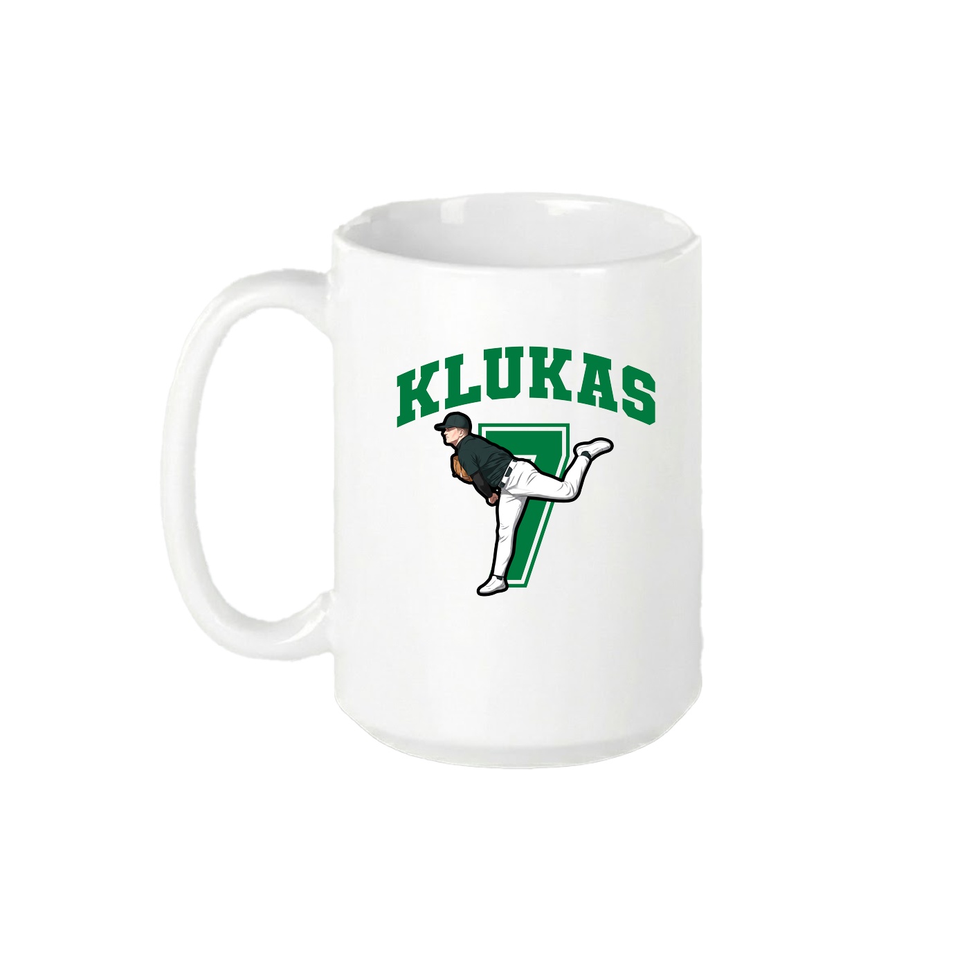 15oz Coffee Mug — Number in White
