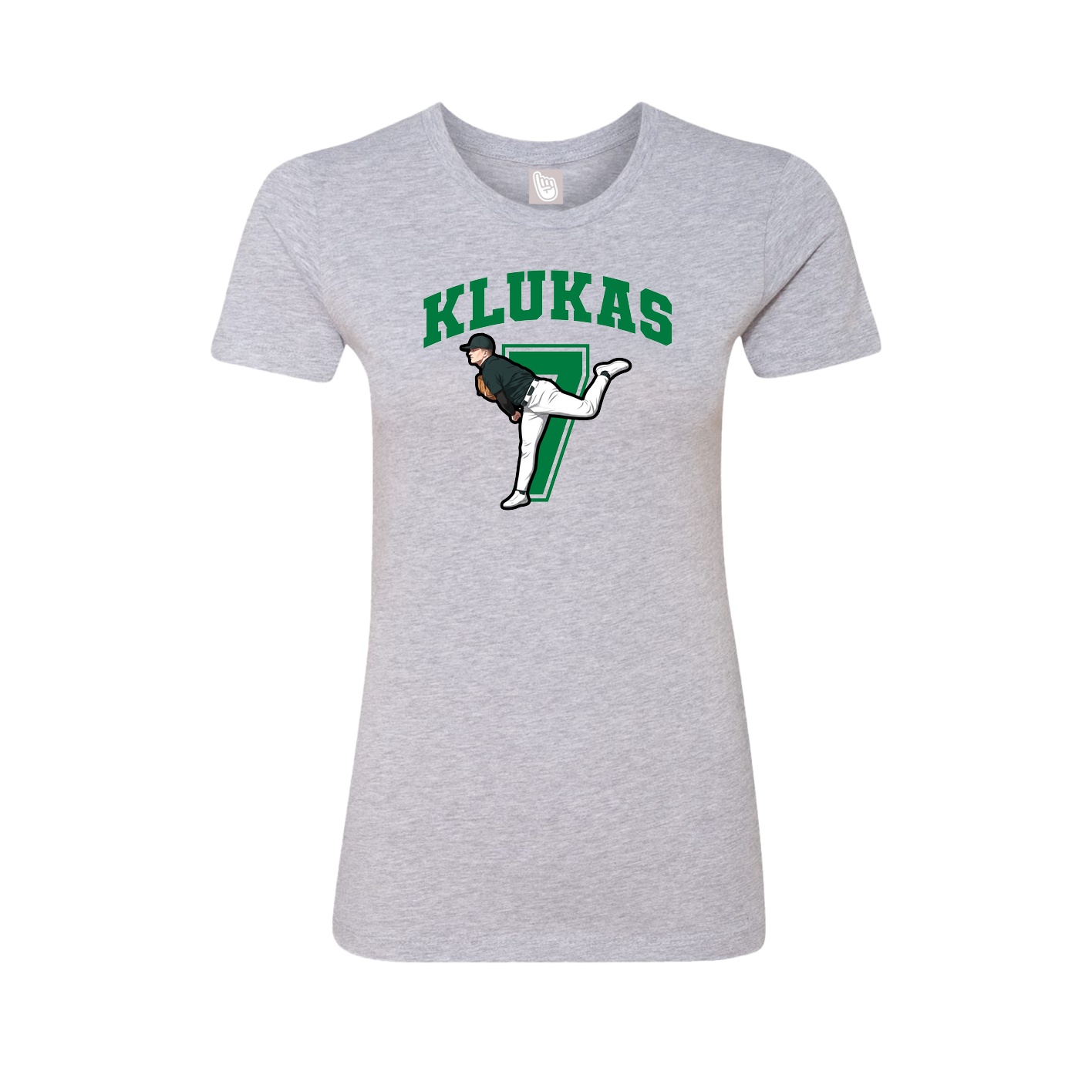 Fitted Women's Tee — Number in Grey