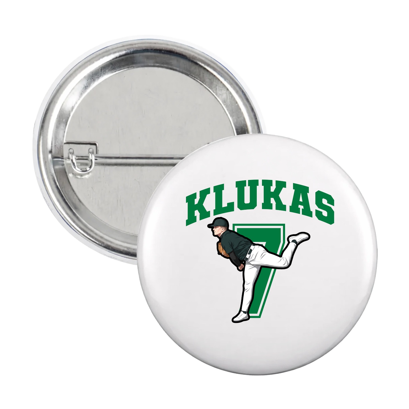Game Day Button — Number in White