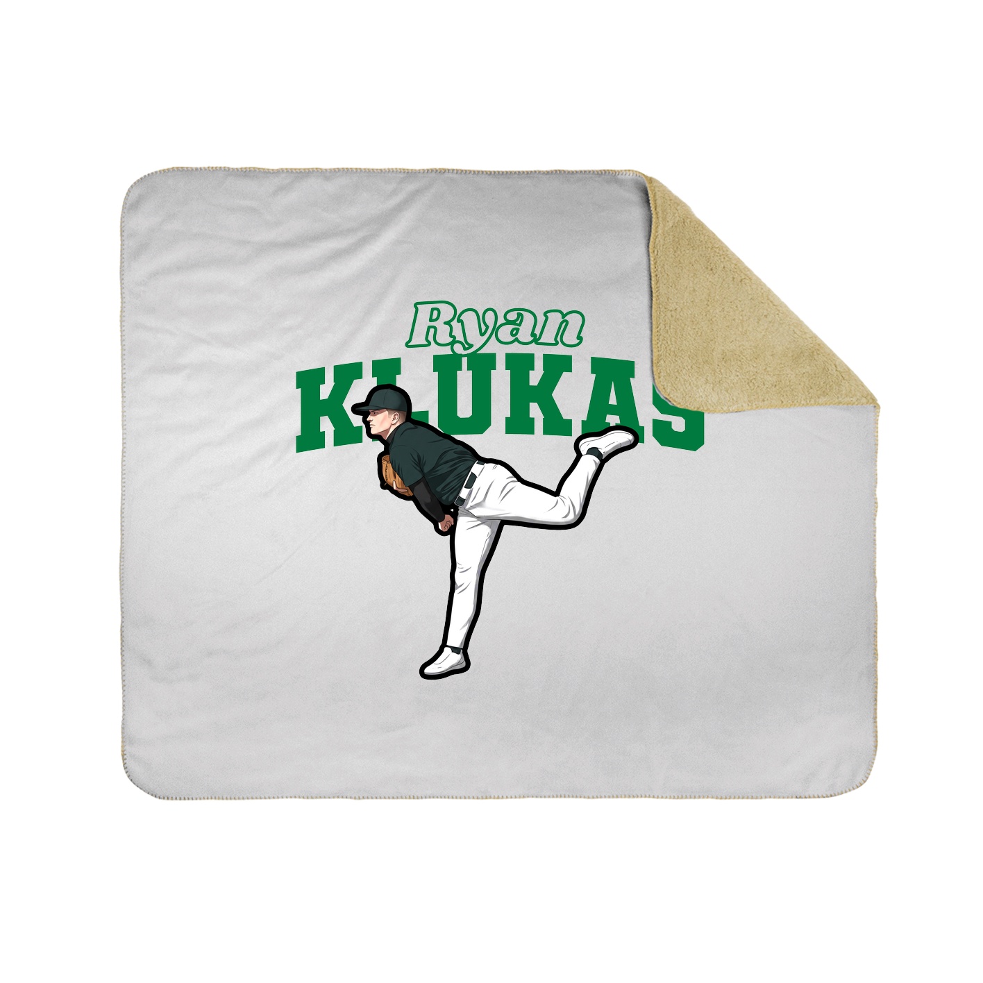 Throw Blanket — Name Arch in White
