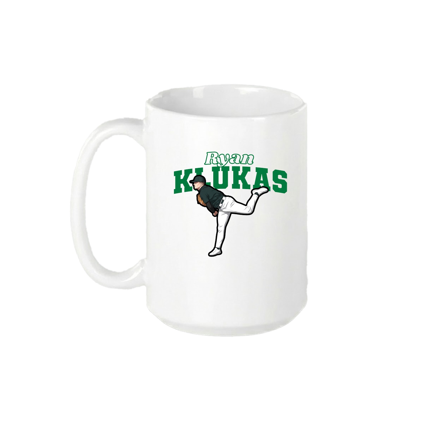 15oz Coffee Mug — Name Arch in White