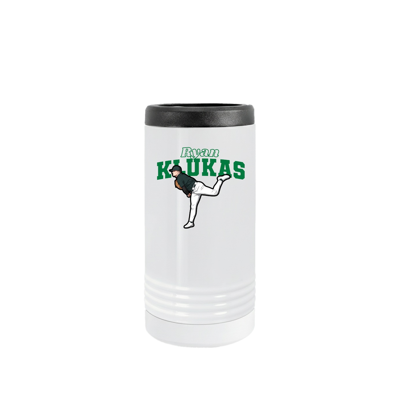 Slim Beverage Holder — Name Arch in White