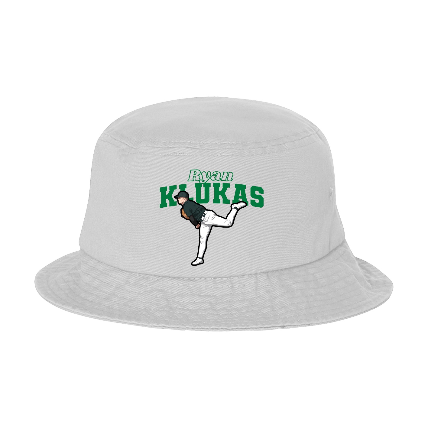 Bucket Cap — Name Arch in White