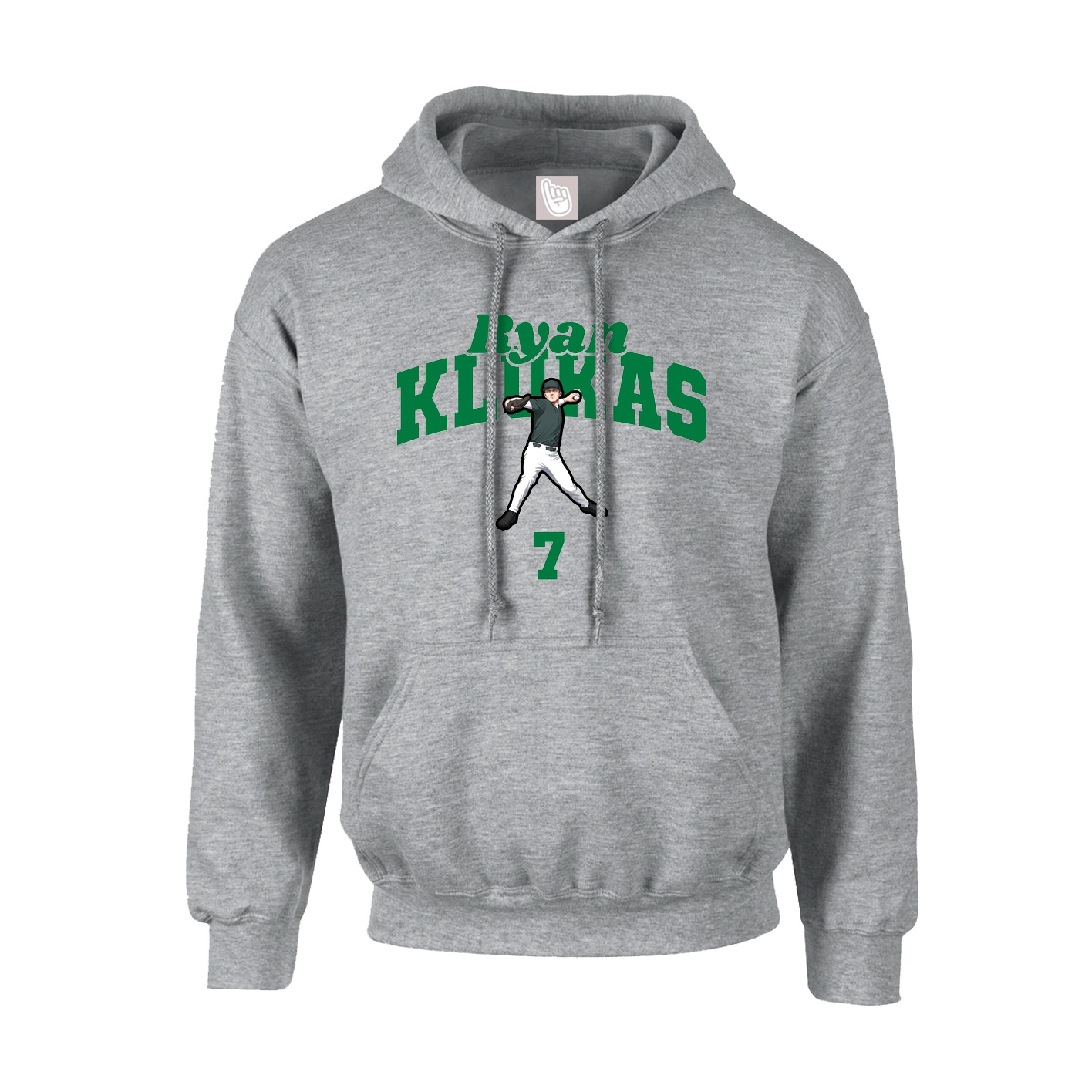 Youth Hoodie — Signature Arch in Grey
