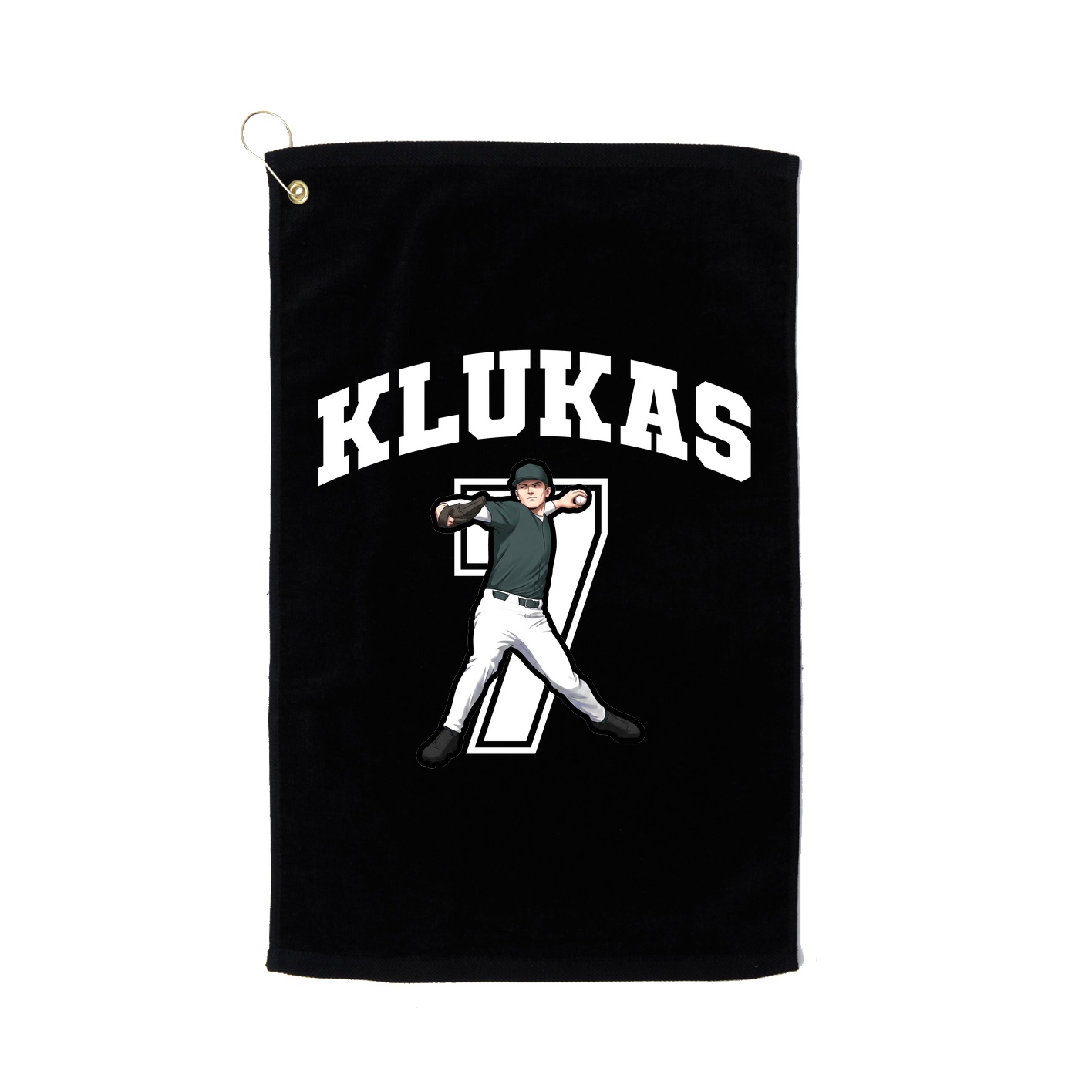 Golf Towel — Number in Black