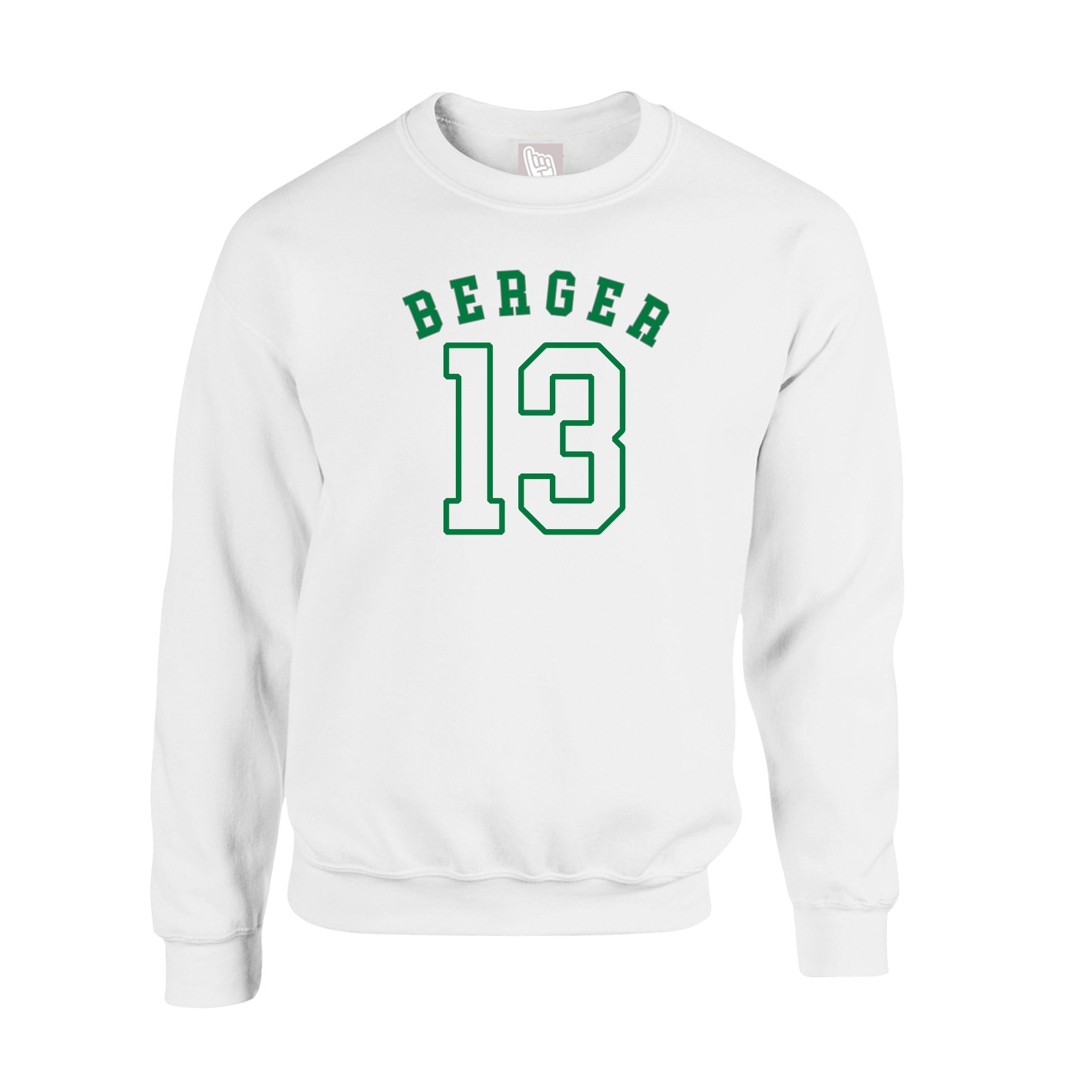Fleece Crew — Shirsey Arch in White