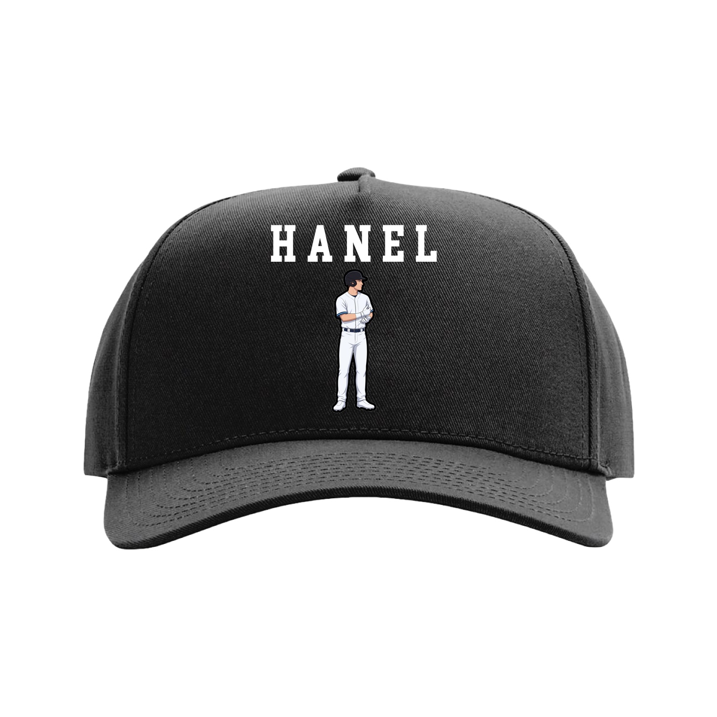 Full Fabric Five-Panel Champ Cap — Shirsey in Black