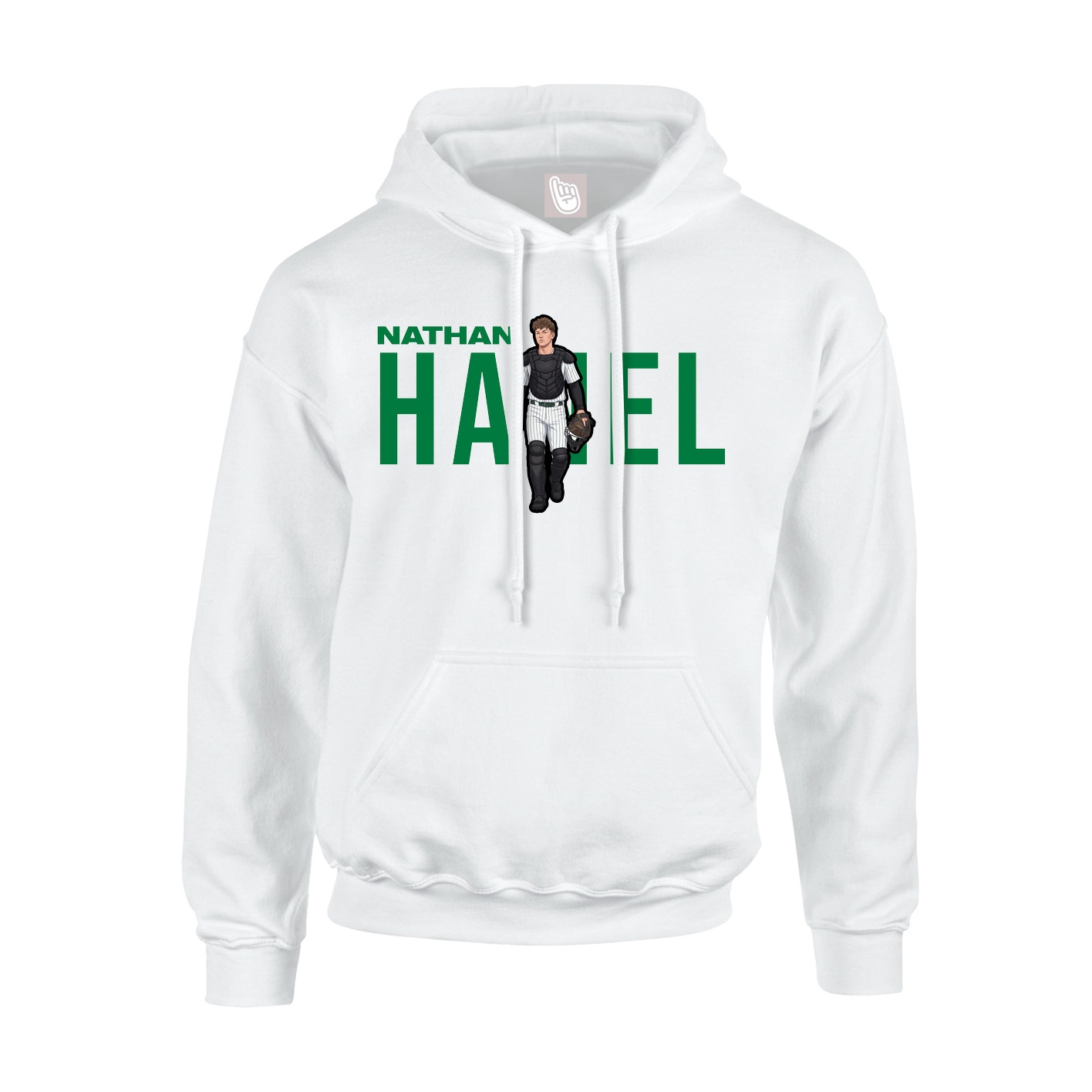 Youth Hoodie — Player Name in White