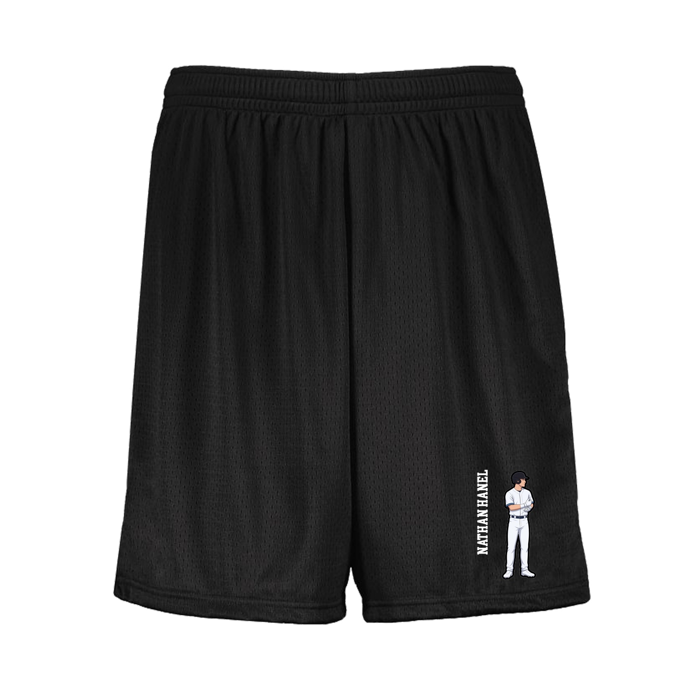 Shorts — Name Vertical in Black