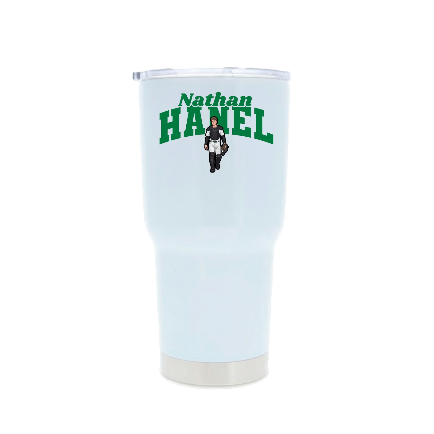 30oz Stainless Steel Tumbler — Signature Arch in White
