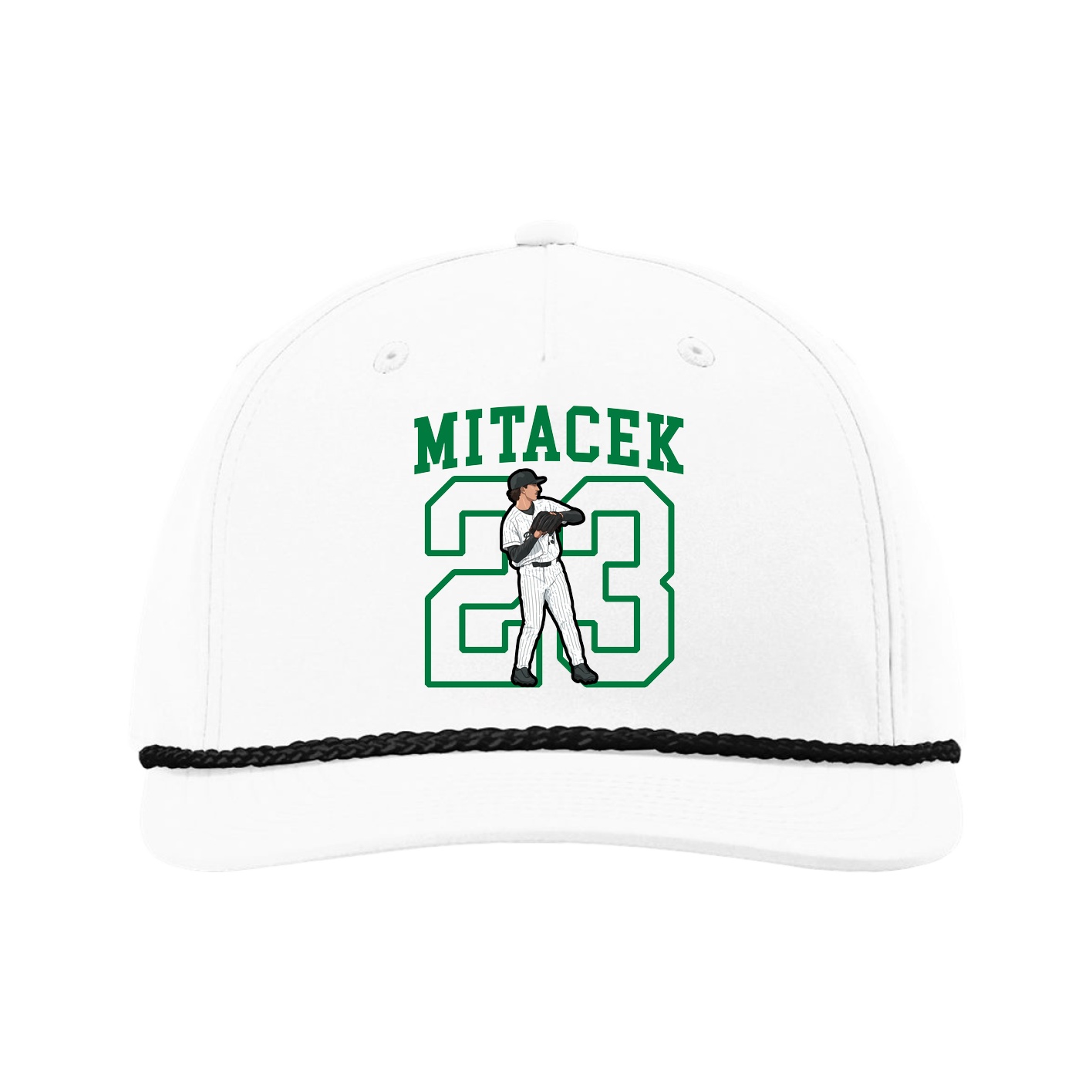 Five-Panel Classic Rope Cap — Shirsey in White