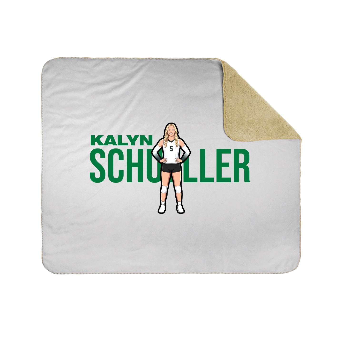 Throw Blanket — Player Name in White