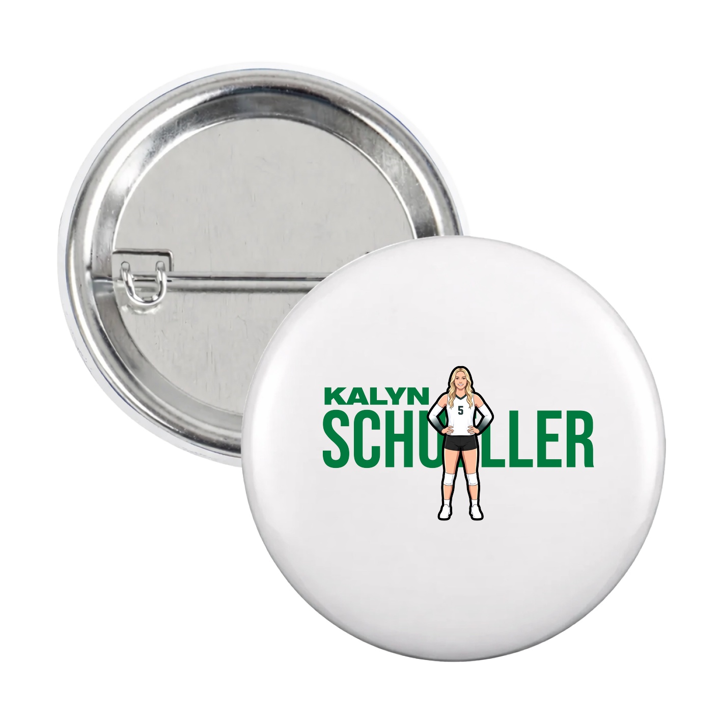 Game Day Button — Player Name in White