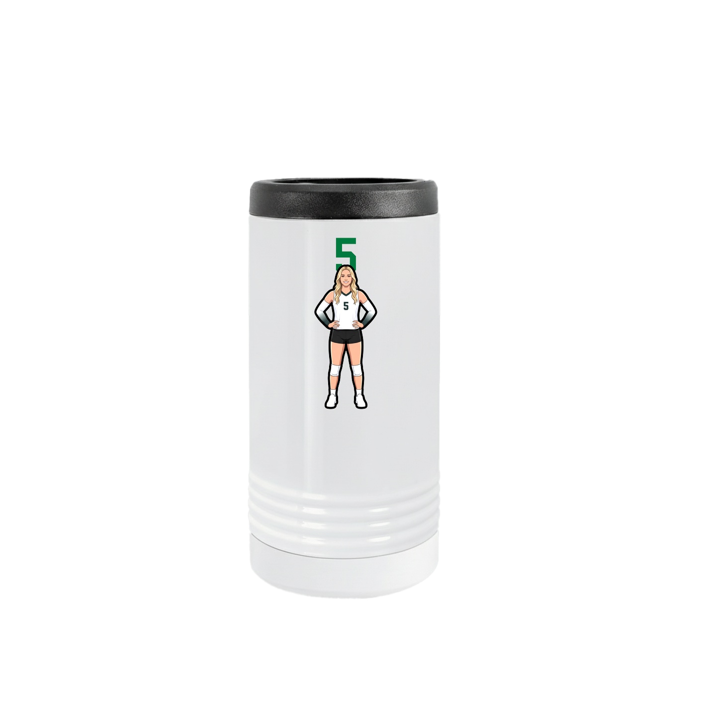 Slim Beverage Holder — Number Top in White