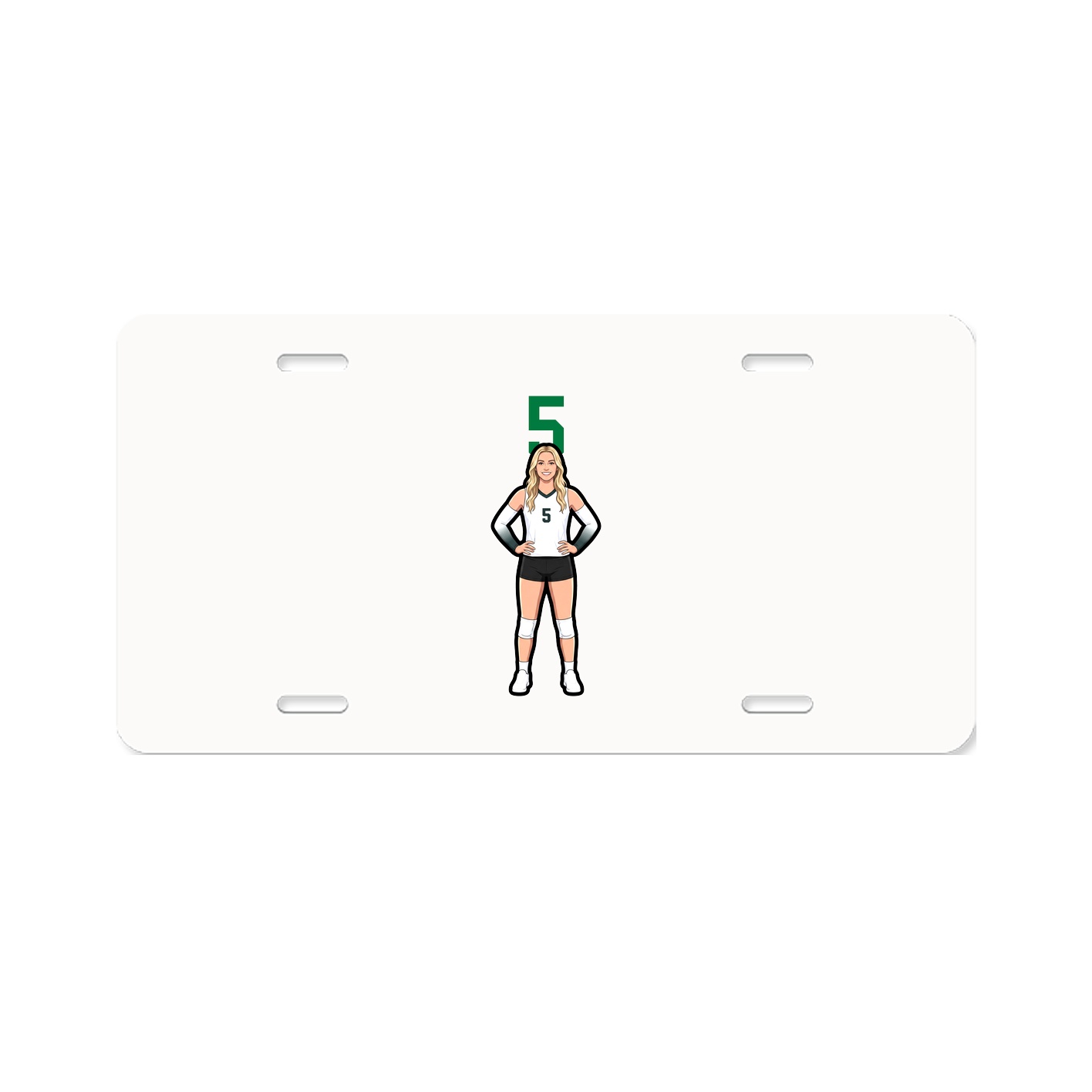 License Plate — Number Top in Classic