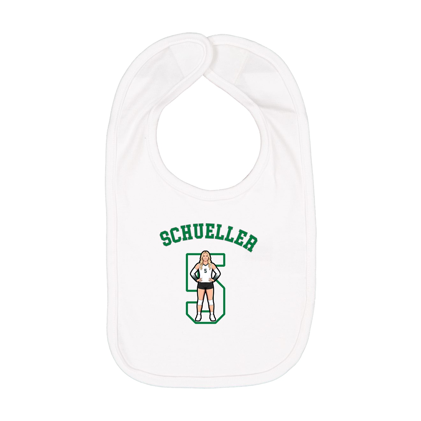 Infant Bib — Shirsey Arch in White