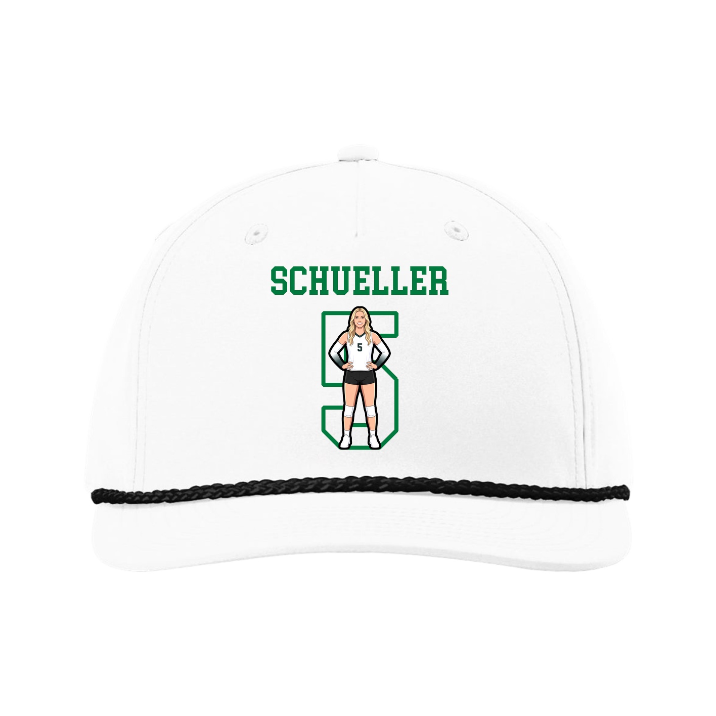 Five-Panel Classic Rope Cap — Shirsey in White