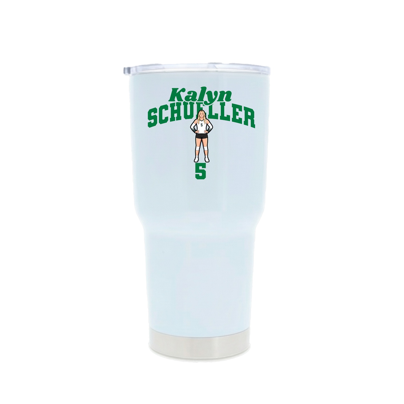 30oz Stainless Steel Tumbler — Signature Arch in White