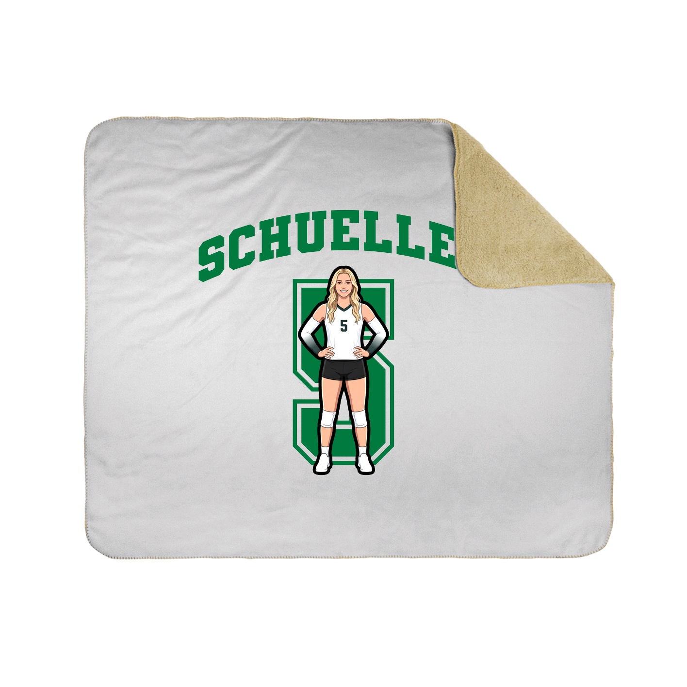 Throw Blanket — Number in White