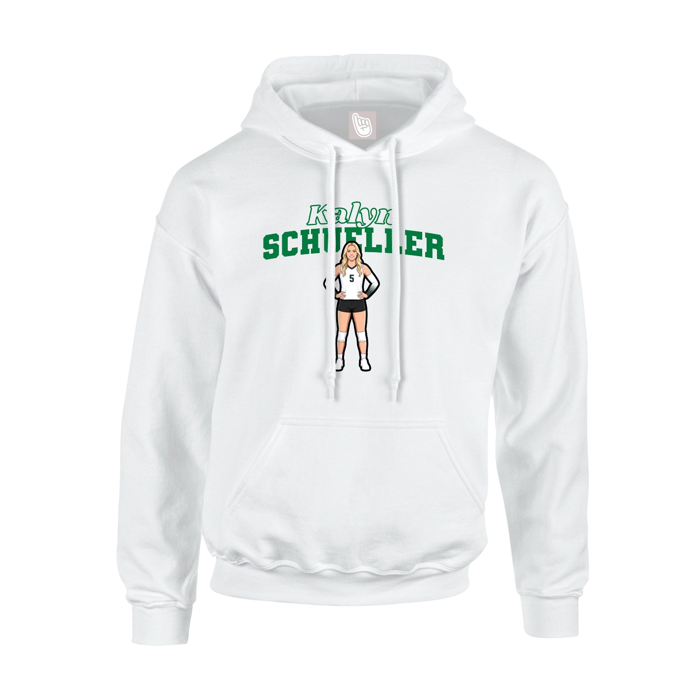 Hoodie — Name Arch in White