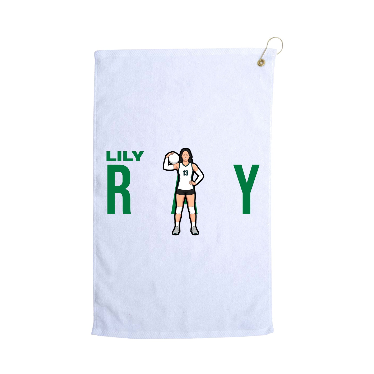 Golf Towel — Player Name in White