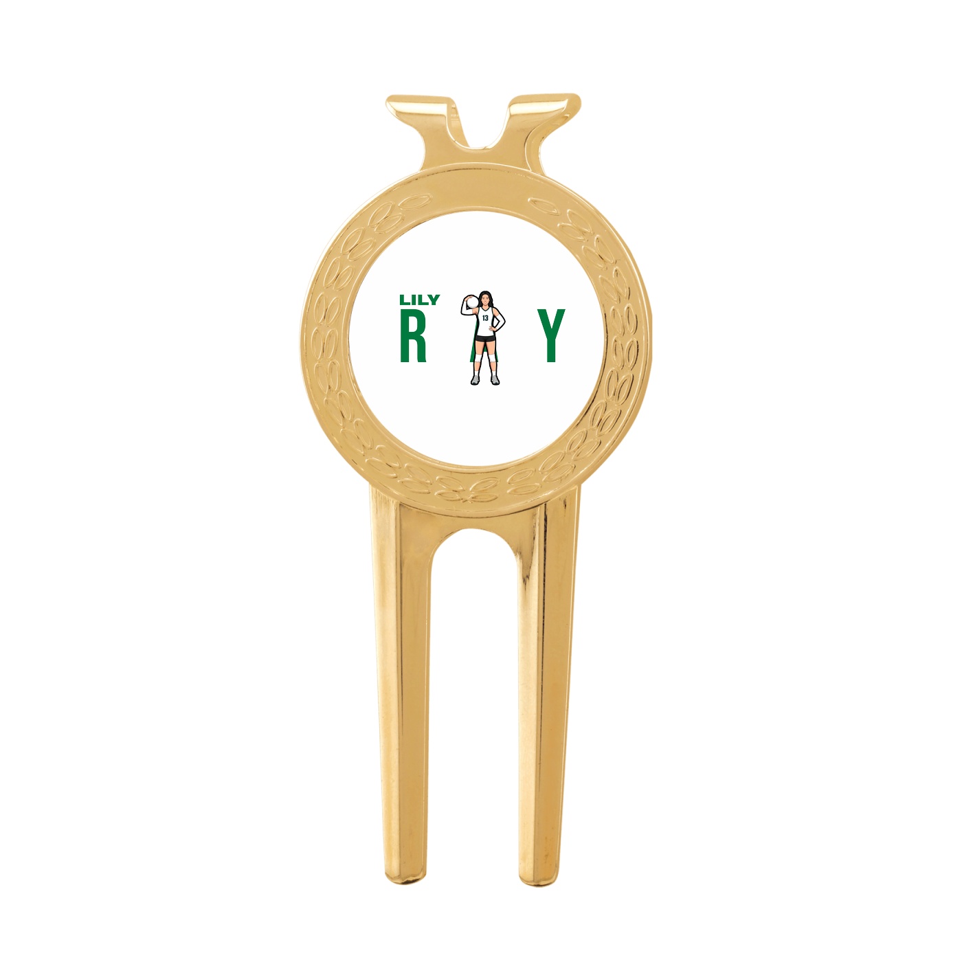 Divot Tool with Ball Marker — Player Name in Classic