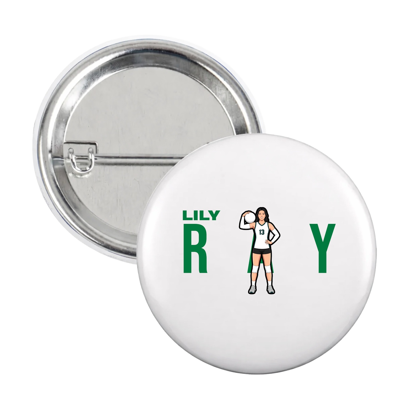 Game Day Button — Player Name in White