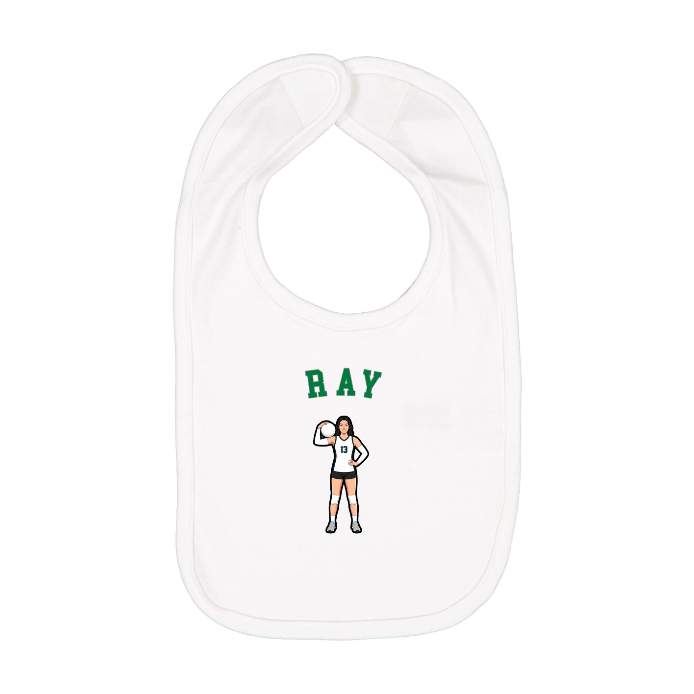 Infant Bib — Shirsey Arch in White
