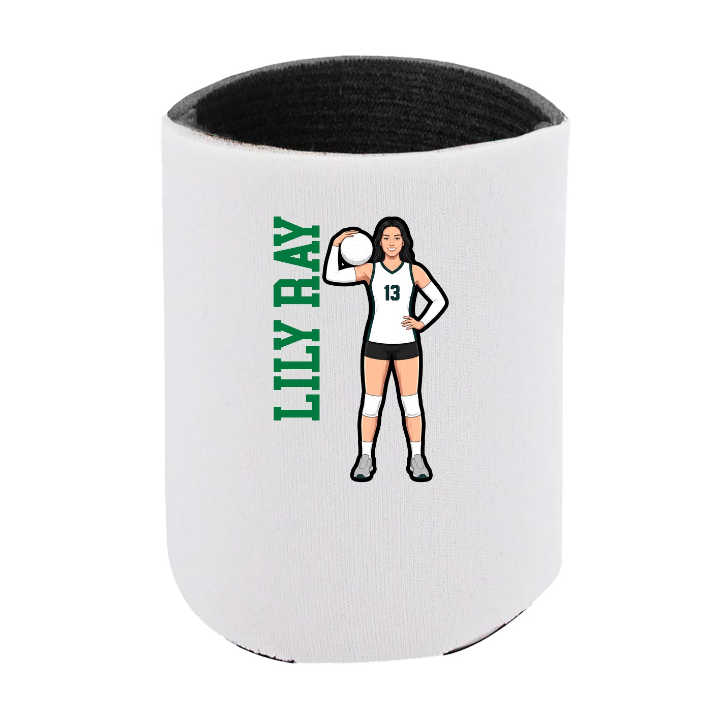 Can Holder — Name Vertical in White