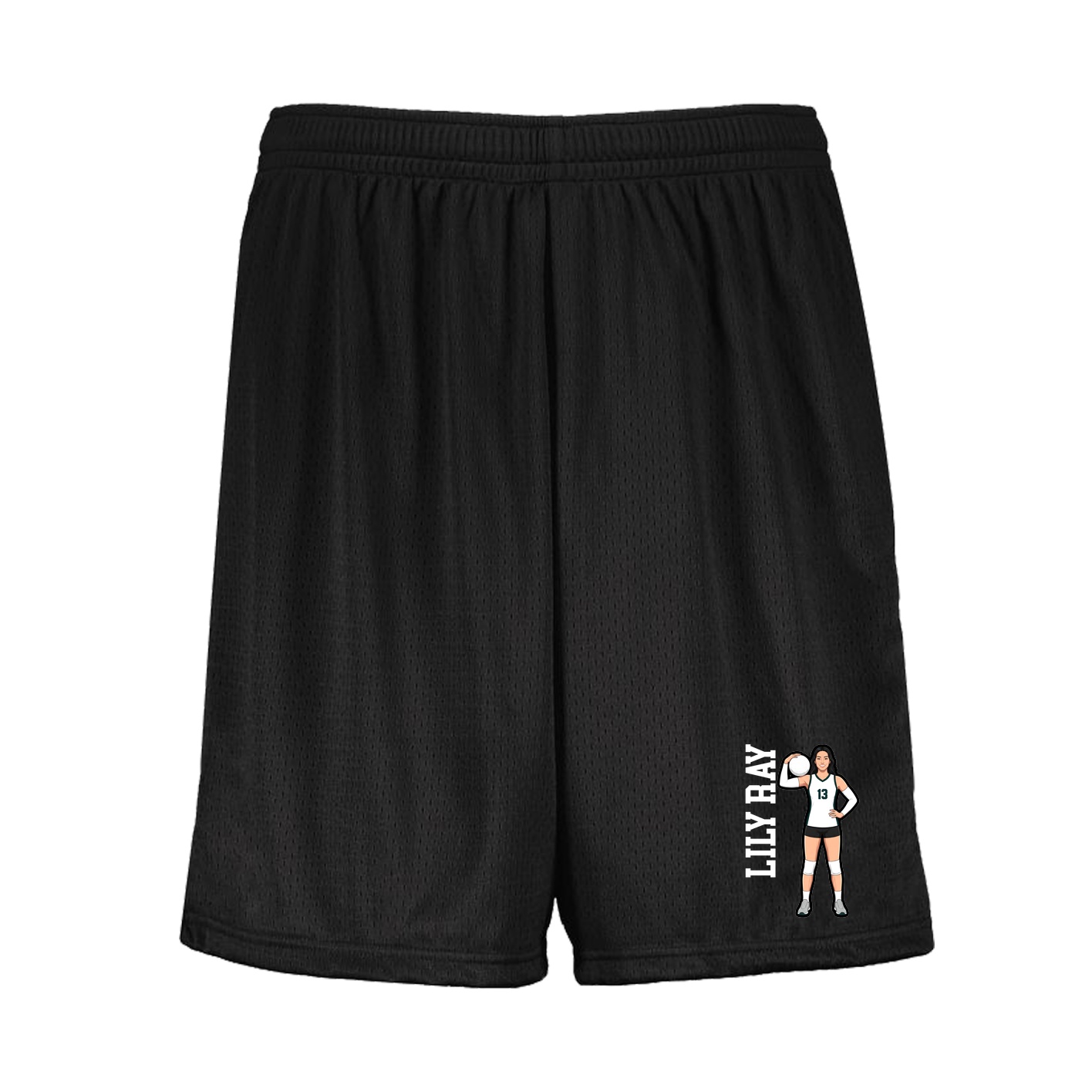 Shorts — Name Vertical in Black