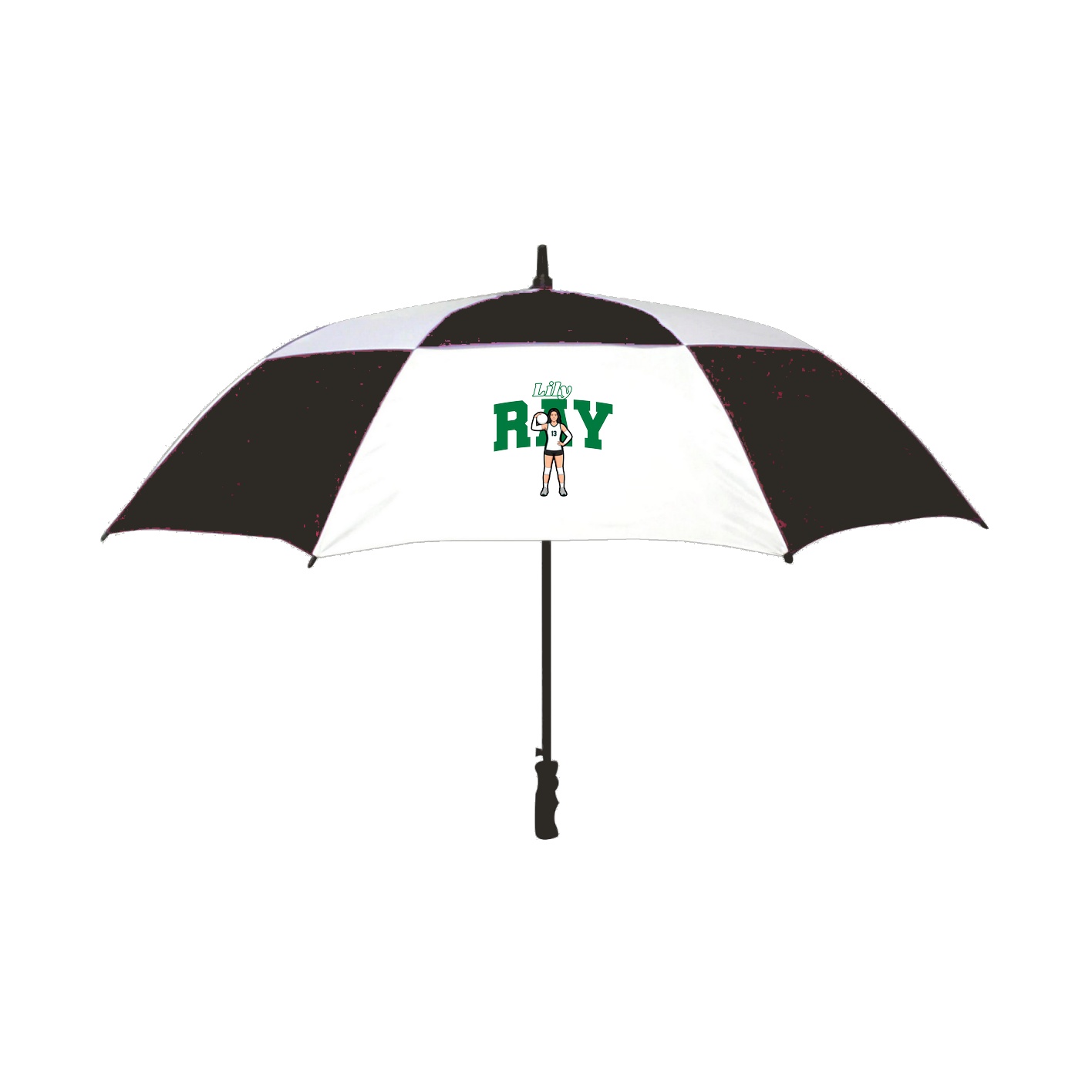 Golf Umbrella — Name Arch in Black