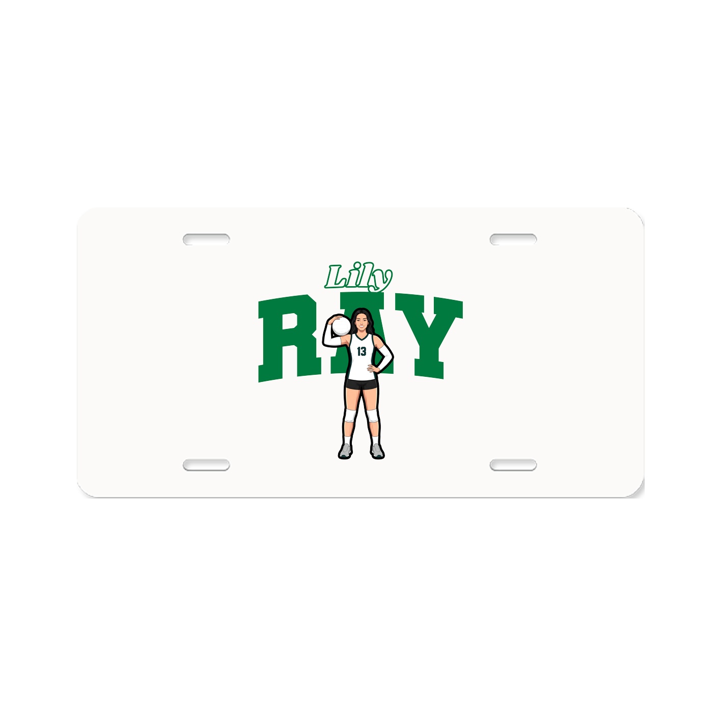 License Plate — Name Arch in Classic