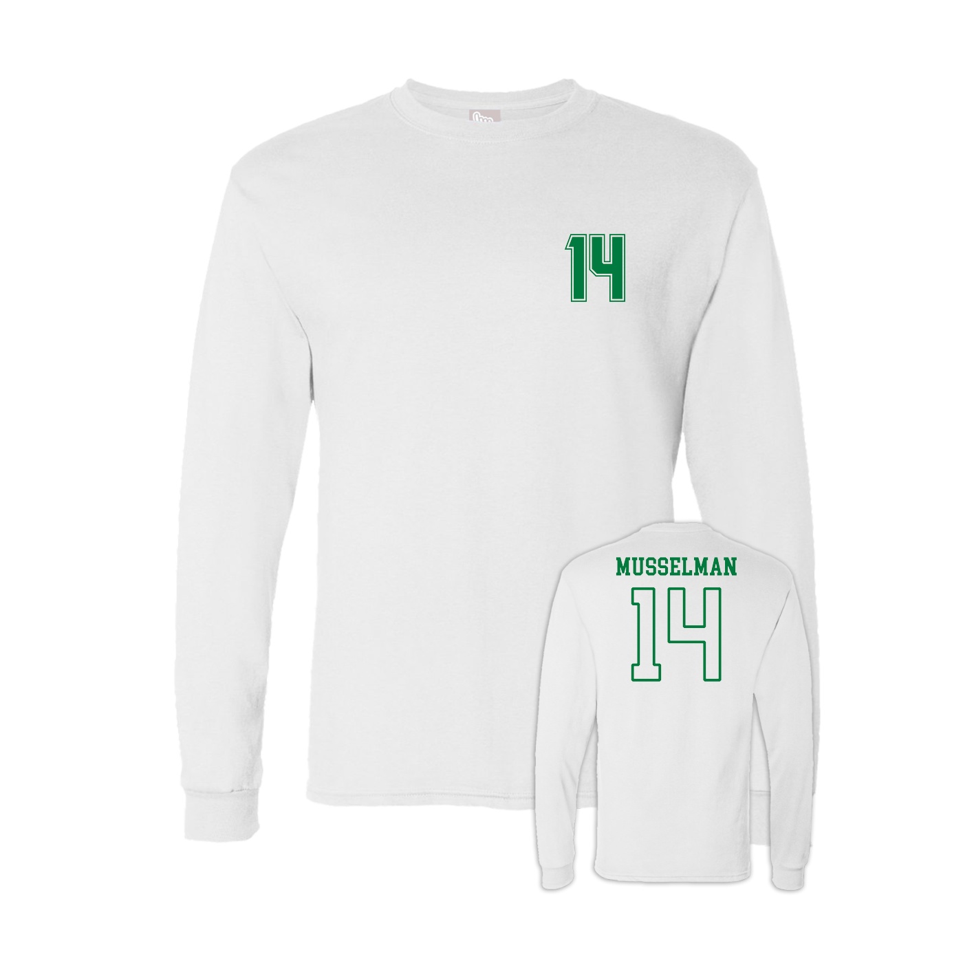 Long Sleeve Tee — Chest Back in White