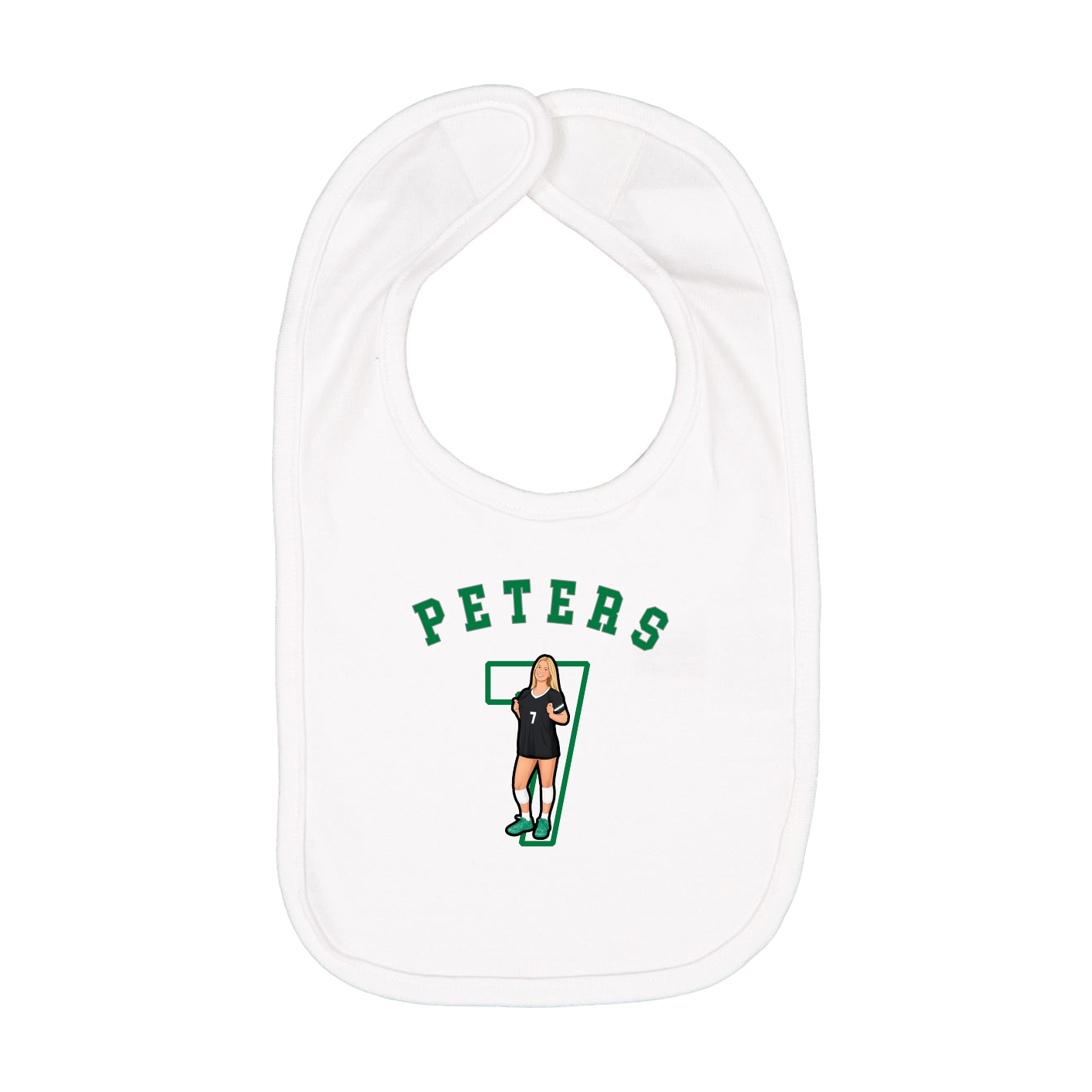 Infant Bib — Shirsey Arch in White