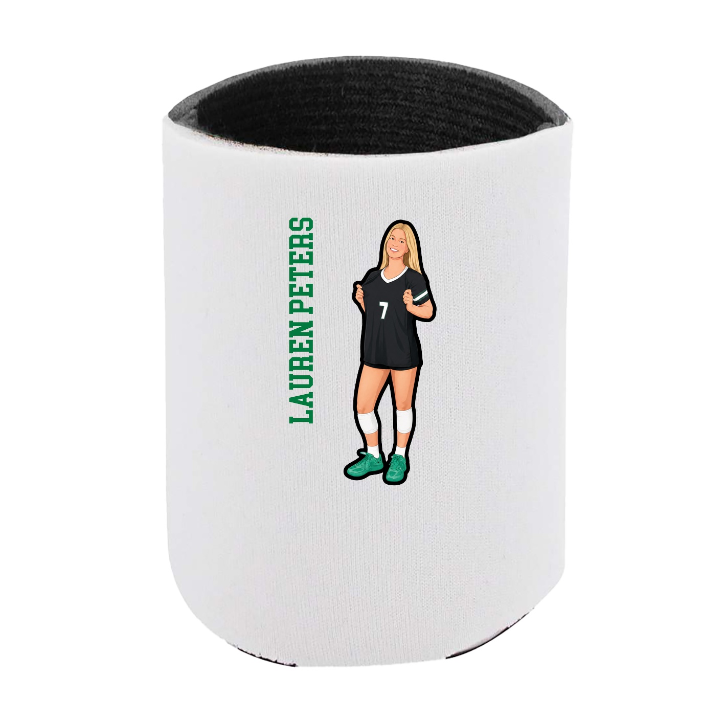 Can Holder — Name Vertical in White