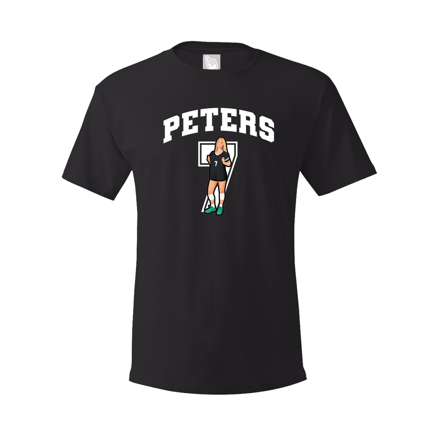 Youth Tee — Number in Black