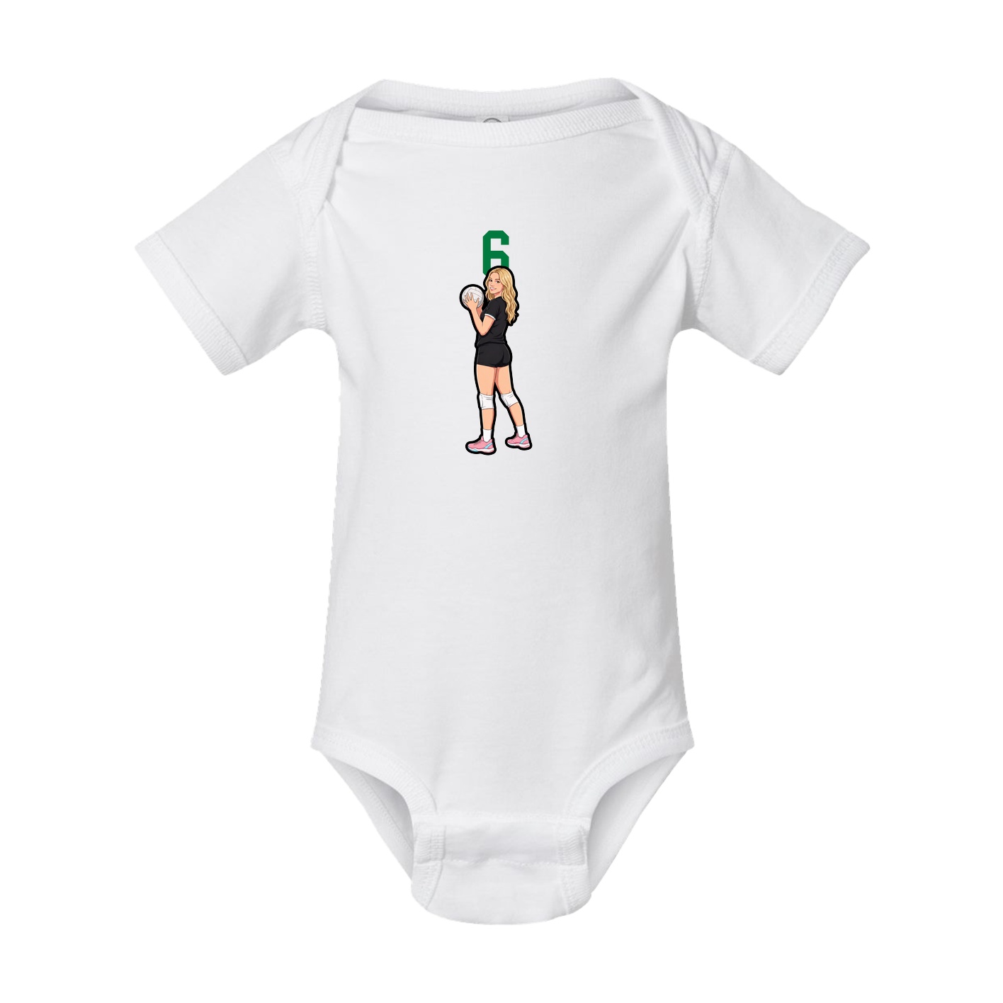Baby Onesie — Number Top in White