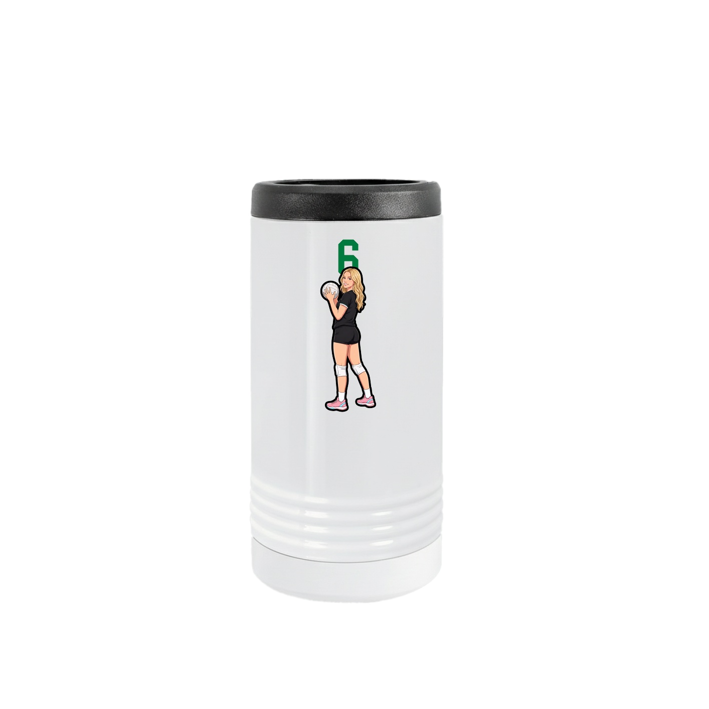Slim Beverage Holder — Number Top in White